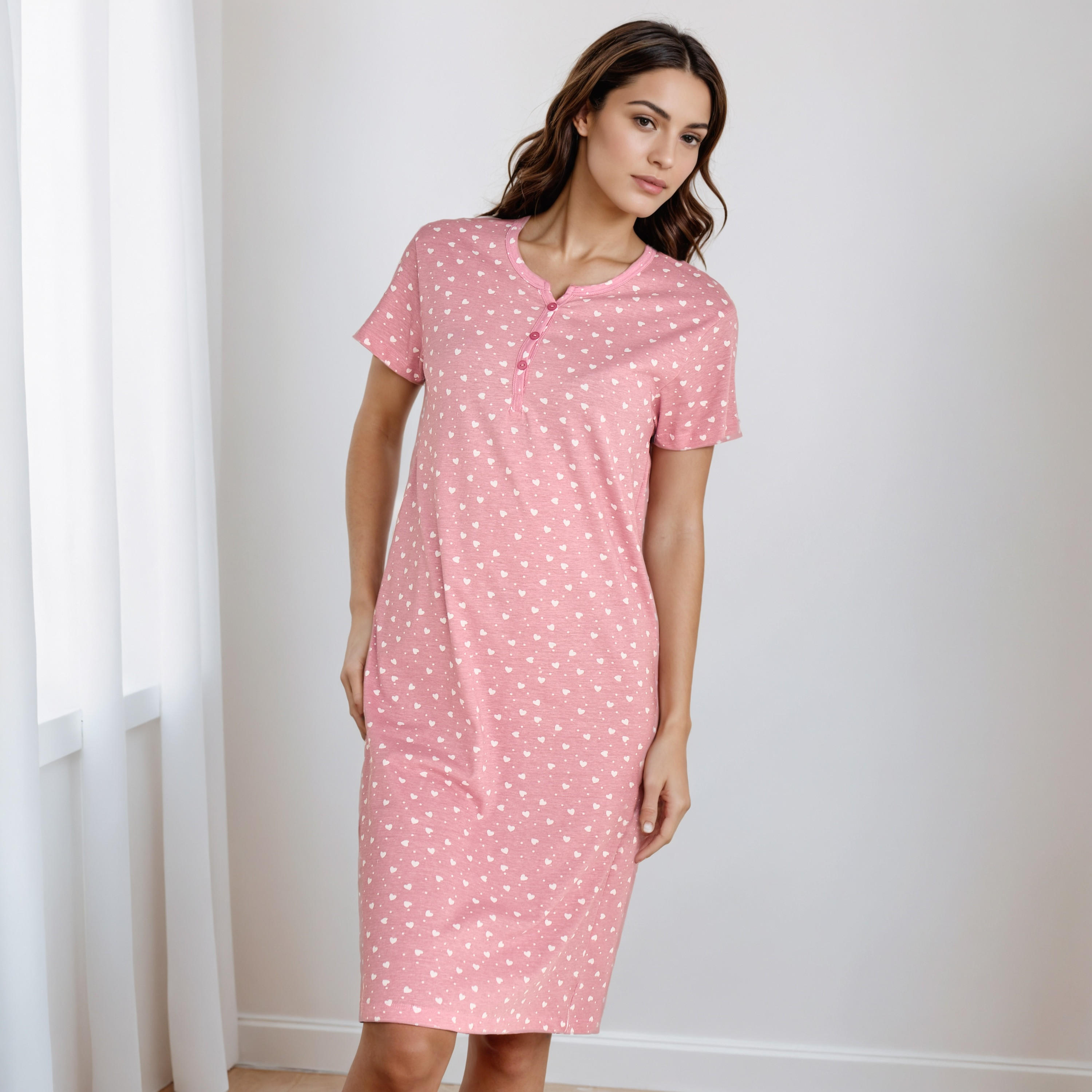 فستان نوم بطول الركبة وبطبعات-women-clothing-nightwear-nighties-image-2