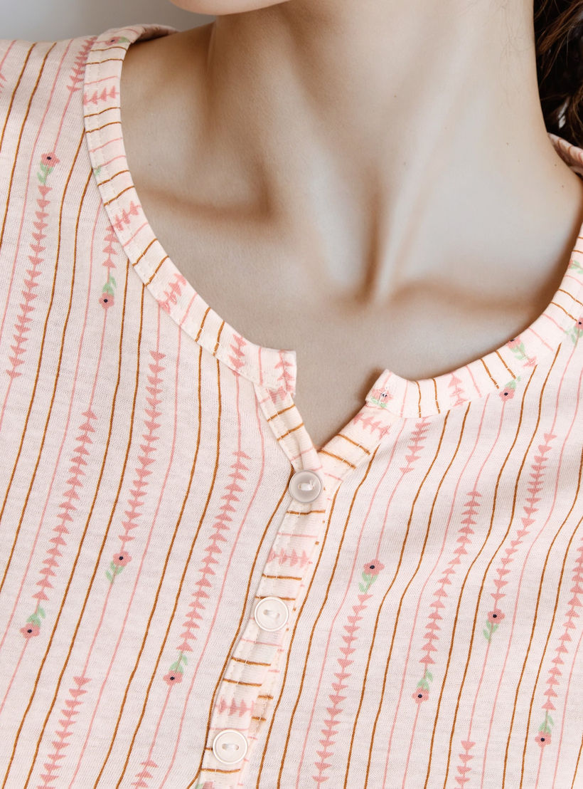 Floral Print Nighty Knee Length-women-clothing-nightwear-nighties-image-4