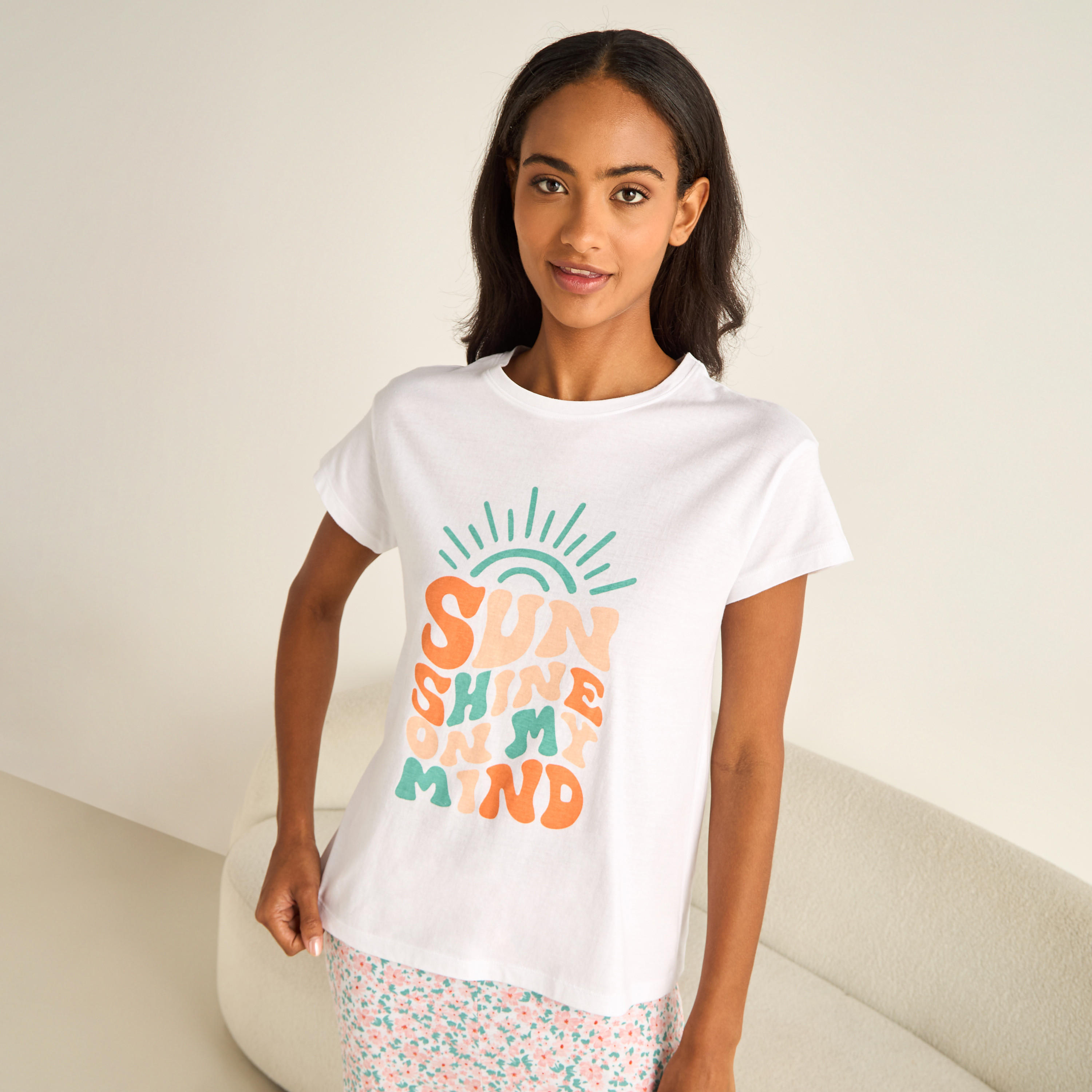 Pyjama Set T-shirt & Trousers-women-clothing-nightwear-pyjamas-longsets-image-2