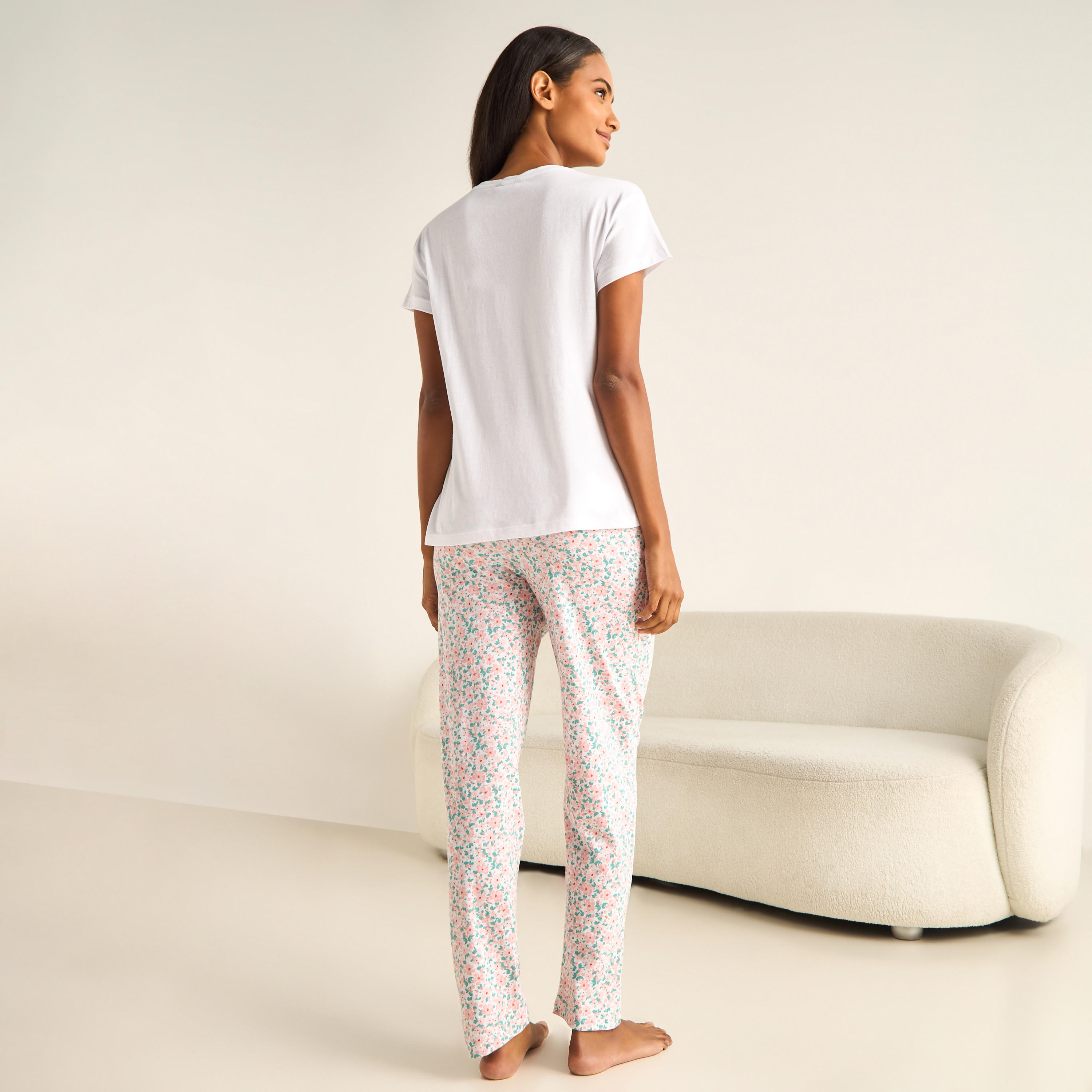 Pyjama Set T-shirt & Trousers-women-clothing-nightwear-pyjamas-longsets-image-3