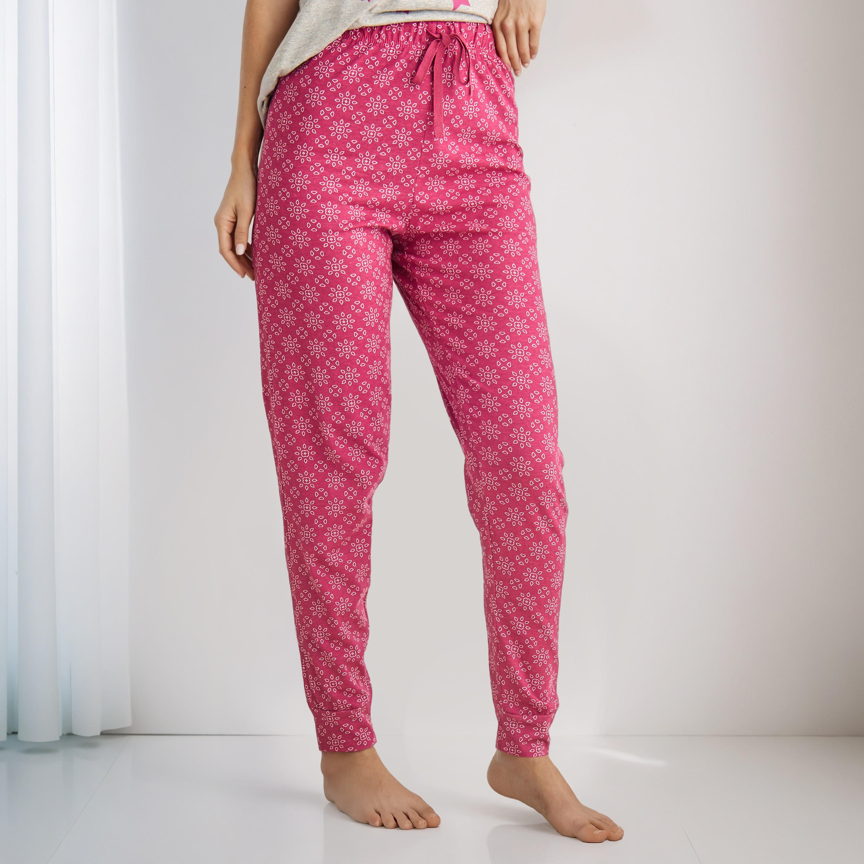 طقم بنطلون بيجاما وتيشيرت-women-clothing-nightwear-pyjamas-longsets-image-4