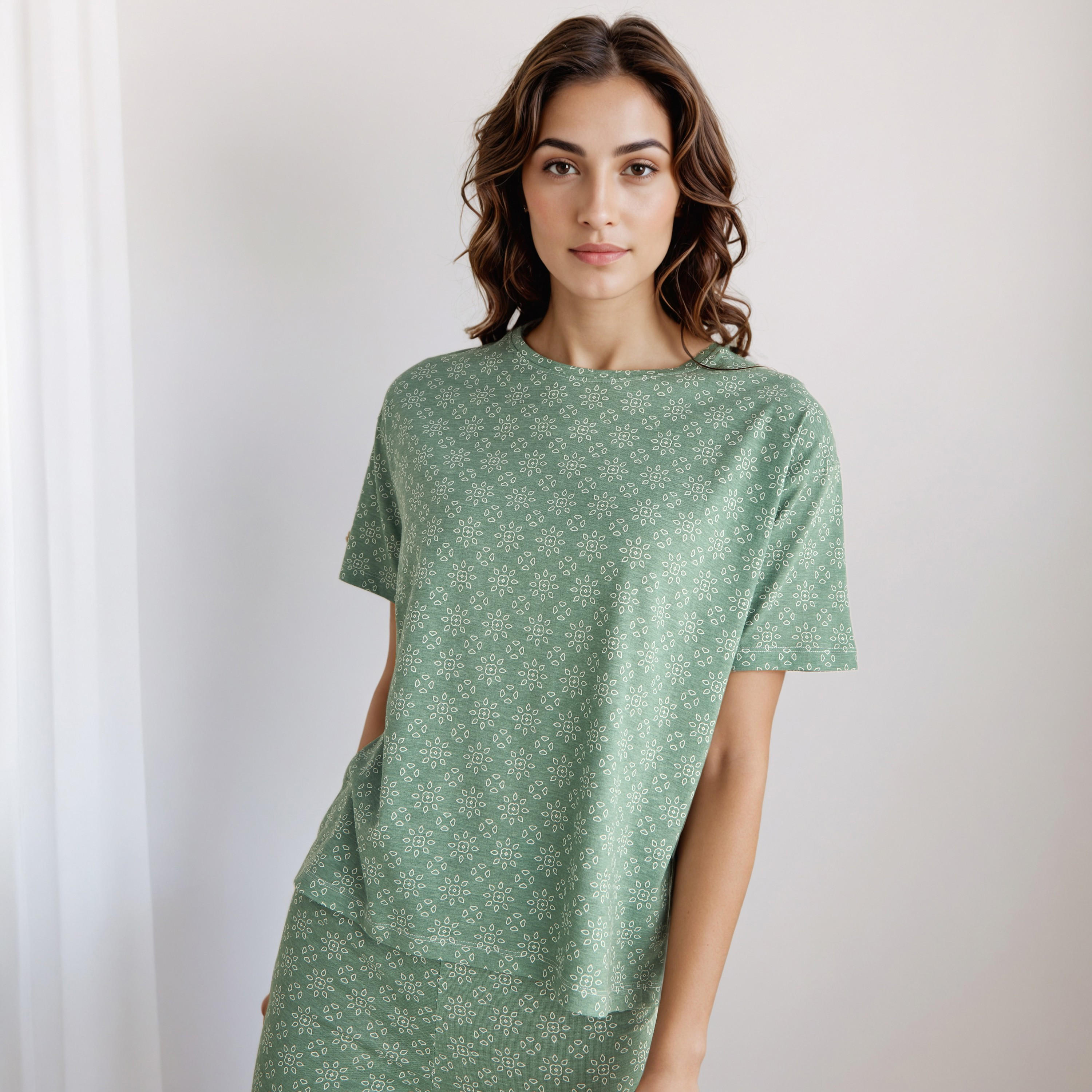Pyjama Set T-shirt & Trousers-women-clothing-nightwear-pyjamas-longsets-image-2