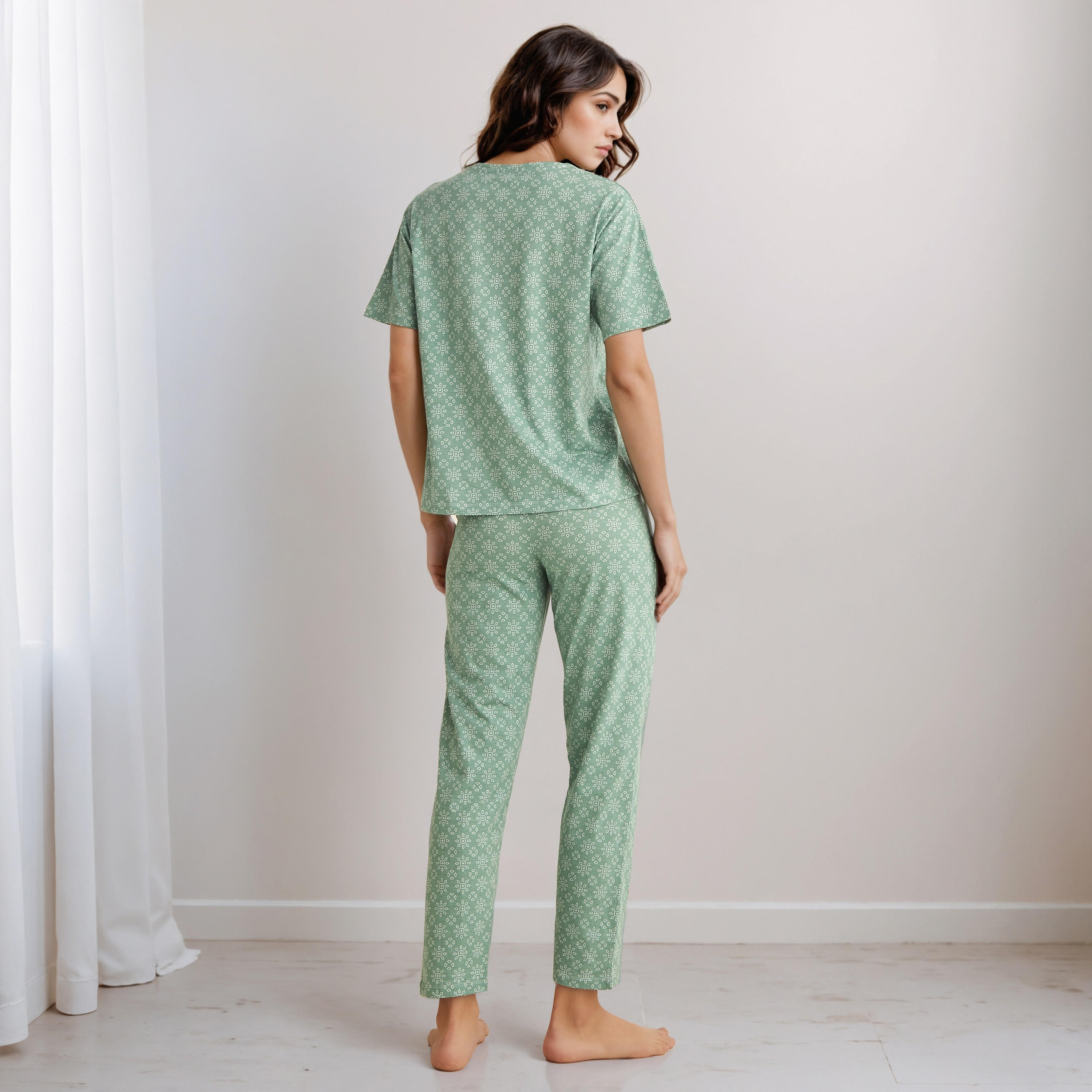 Pyjama Set T-shirt & Trousers-women-clothing-nightwear-pyjamas-longsets-image-3
