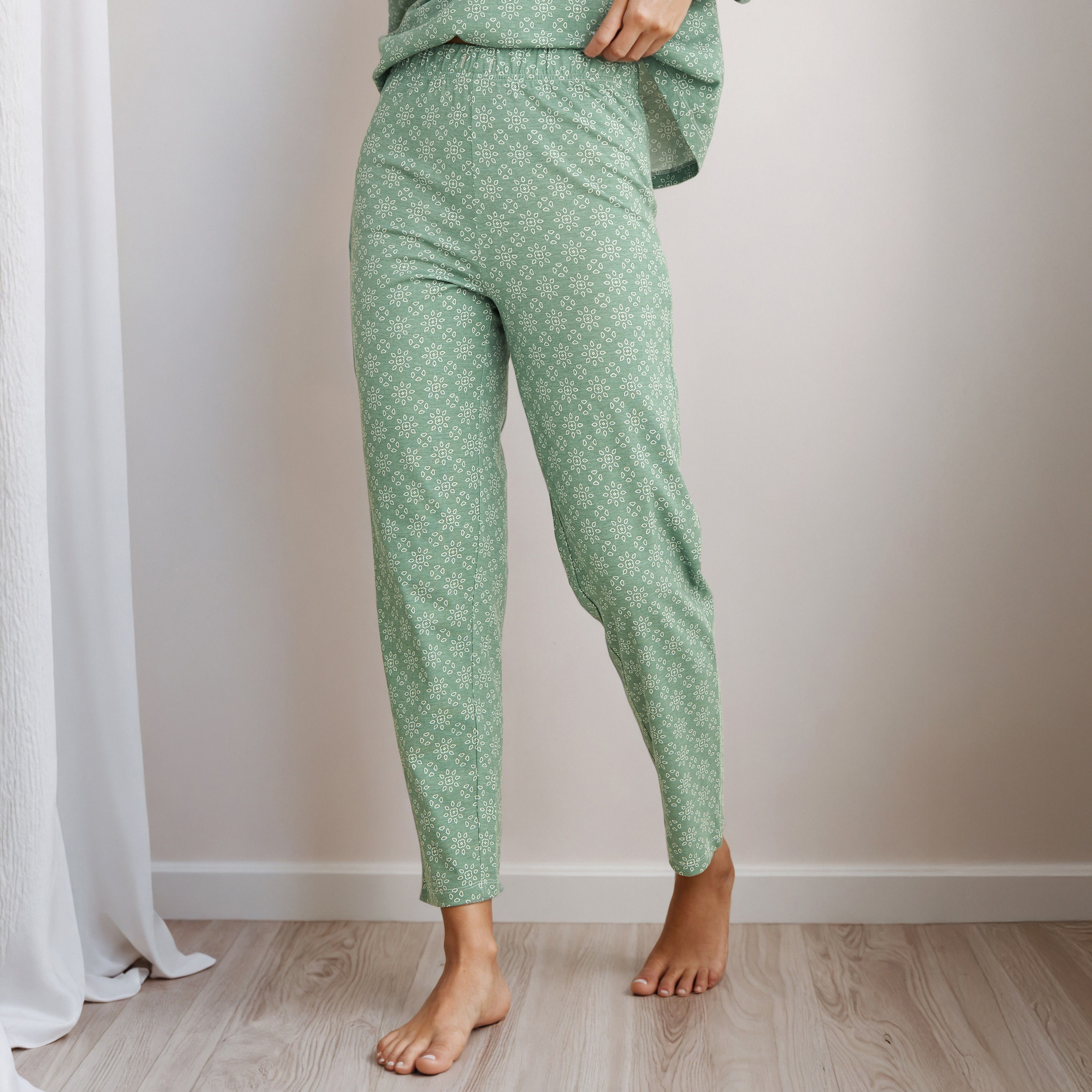 Pyjama Set T-shirt & Trousers-women-clothing-nightwear-pyjamas-longsets-image-4