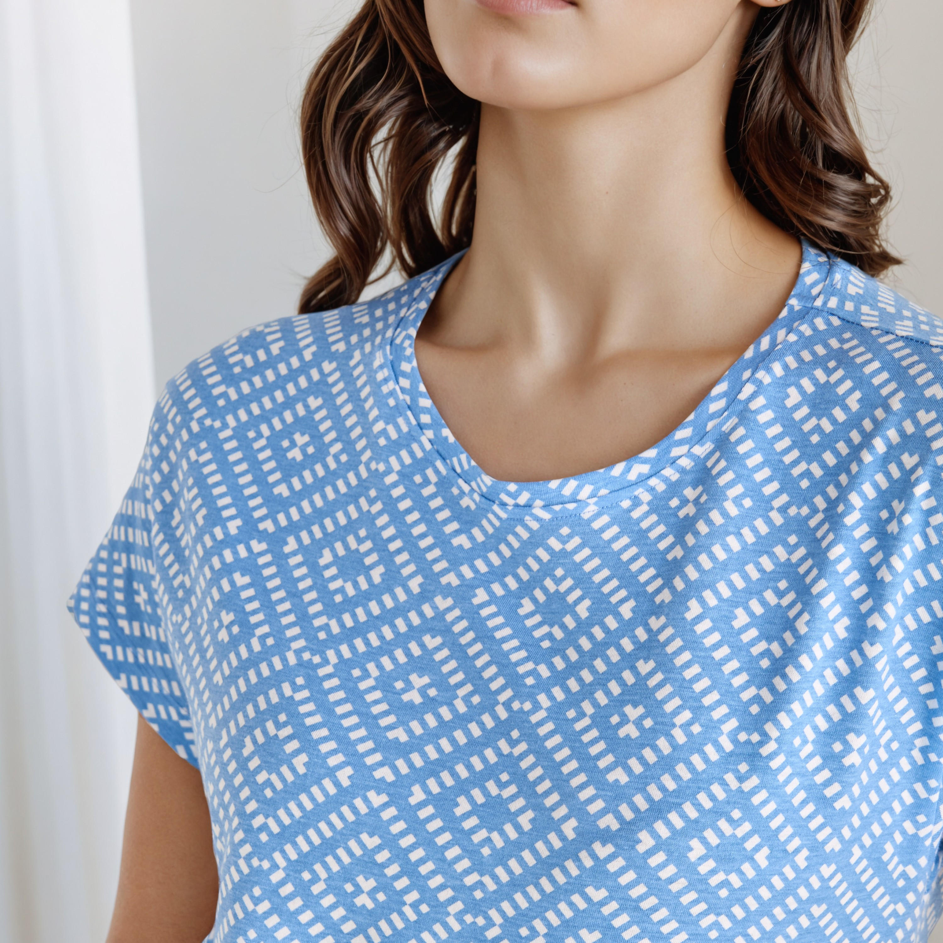 طقم بنطلون بيجاما وتيشيرت-women-clothing-nightwear-pyjamas-longsets-image-5