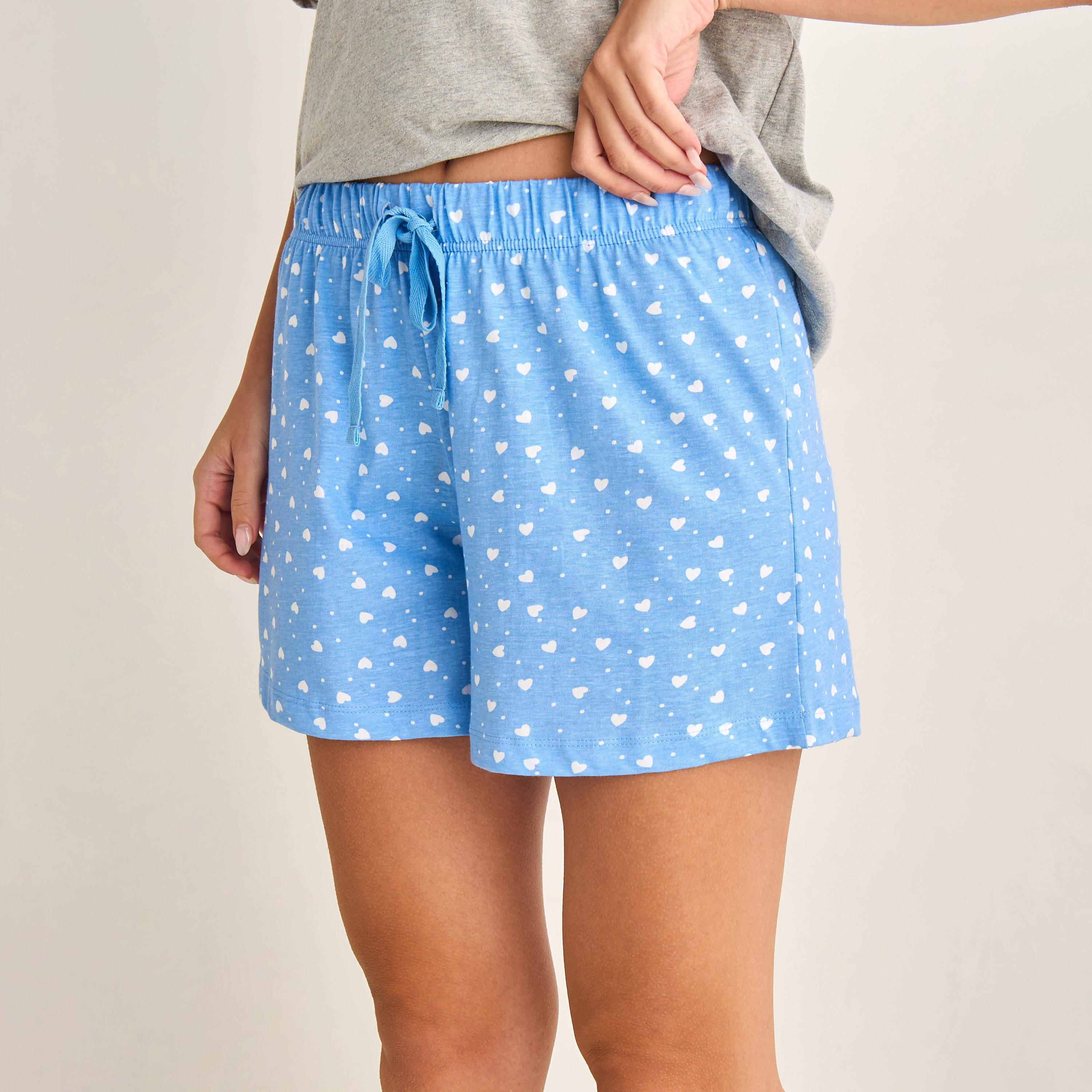 Pyjama Short Set T-shirt and Shorts Cotton-women-clothing-nightwear-pyjamas-shortsets-image-4