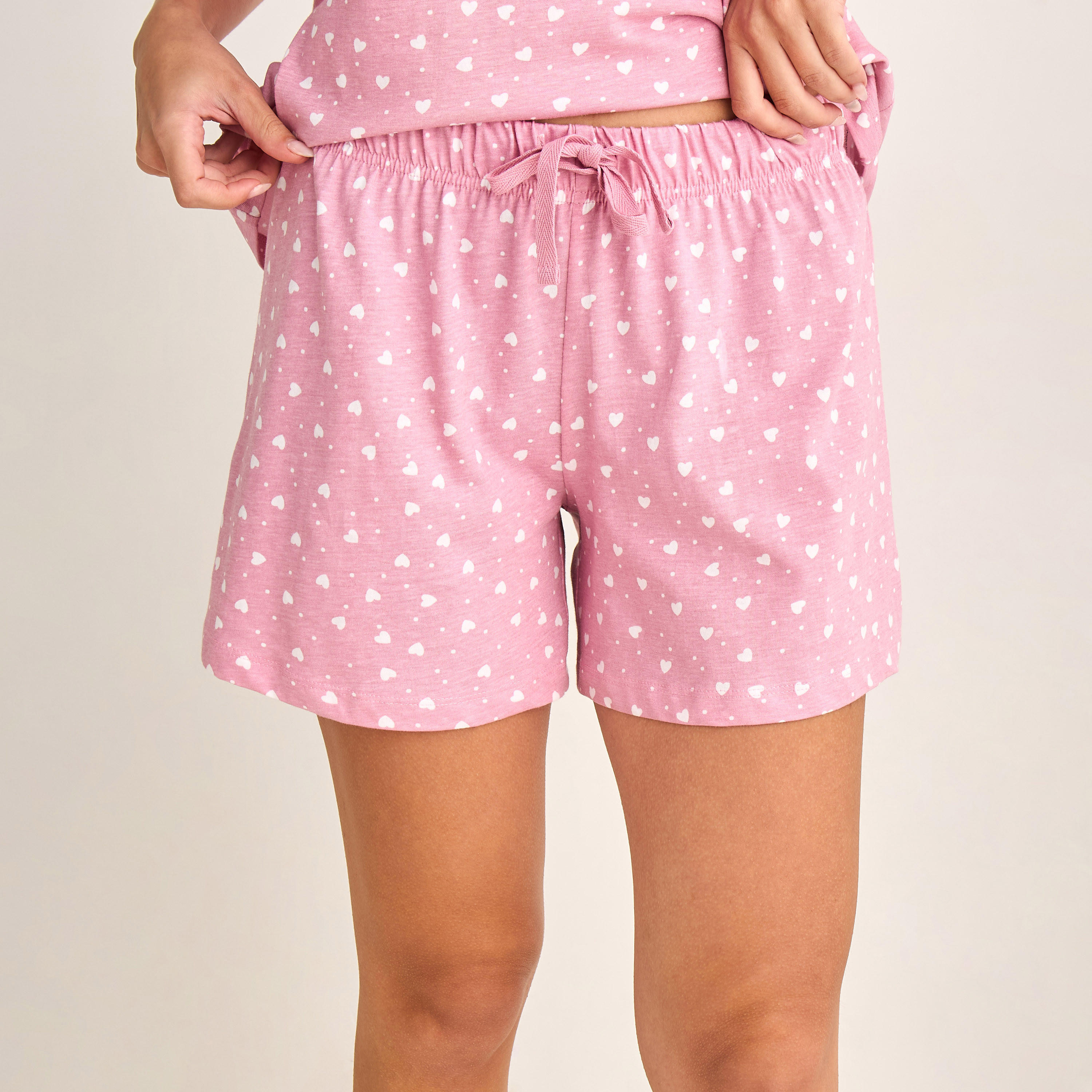 Pyjama Short Set T-shirt and Shorts Cotton-women-clothing-nightwear-pyjamas-shortsets-image-4