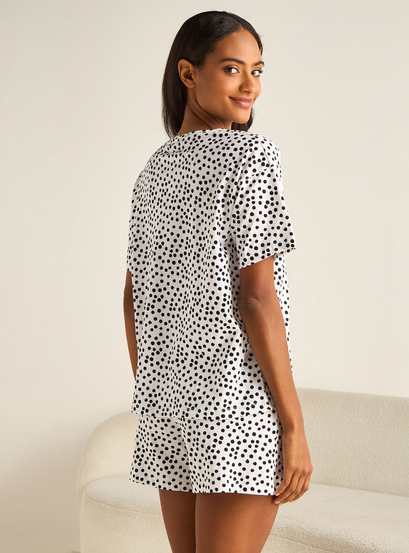 Pyjama Short Set T-shirt and Shorts Cotton-women-clothing-nightwear-pyjamas-shortsets-image-3