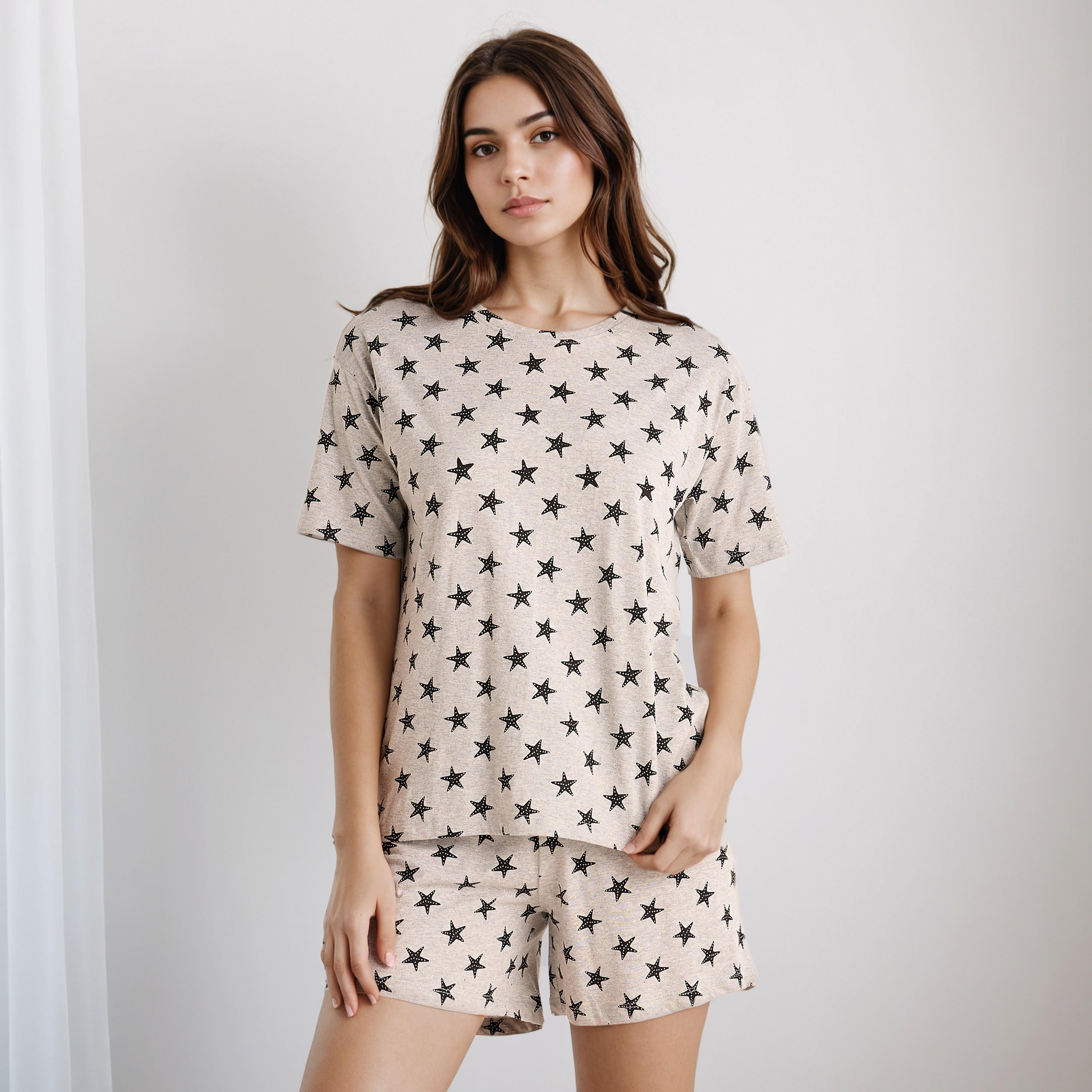 Pyjama Short Set T-shirt & Shorts-women-clothing-nightwear-pyjamas-shortsets-image-1
