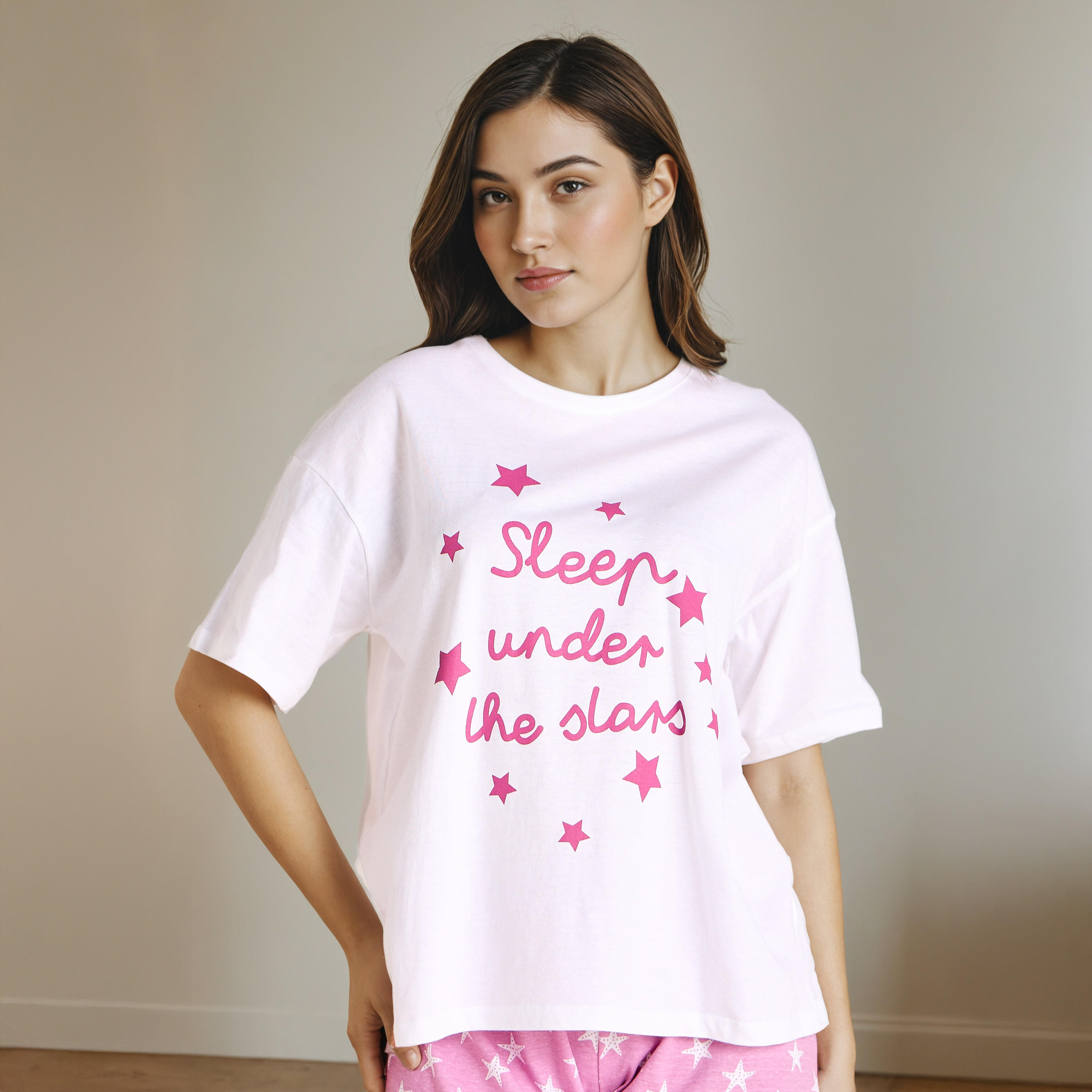 Pyjama Short Set T-shirt & Shorts-women-clothing-nightwear-pyjamas-shortsets-image-2