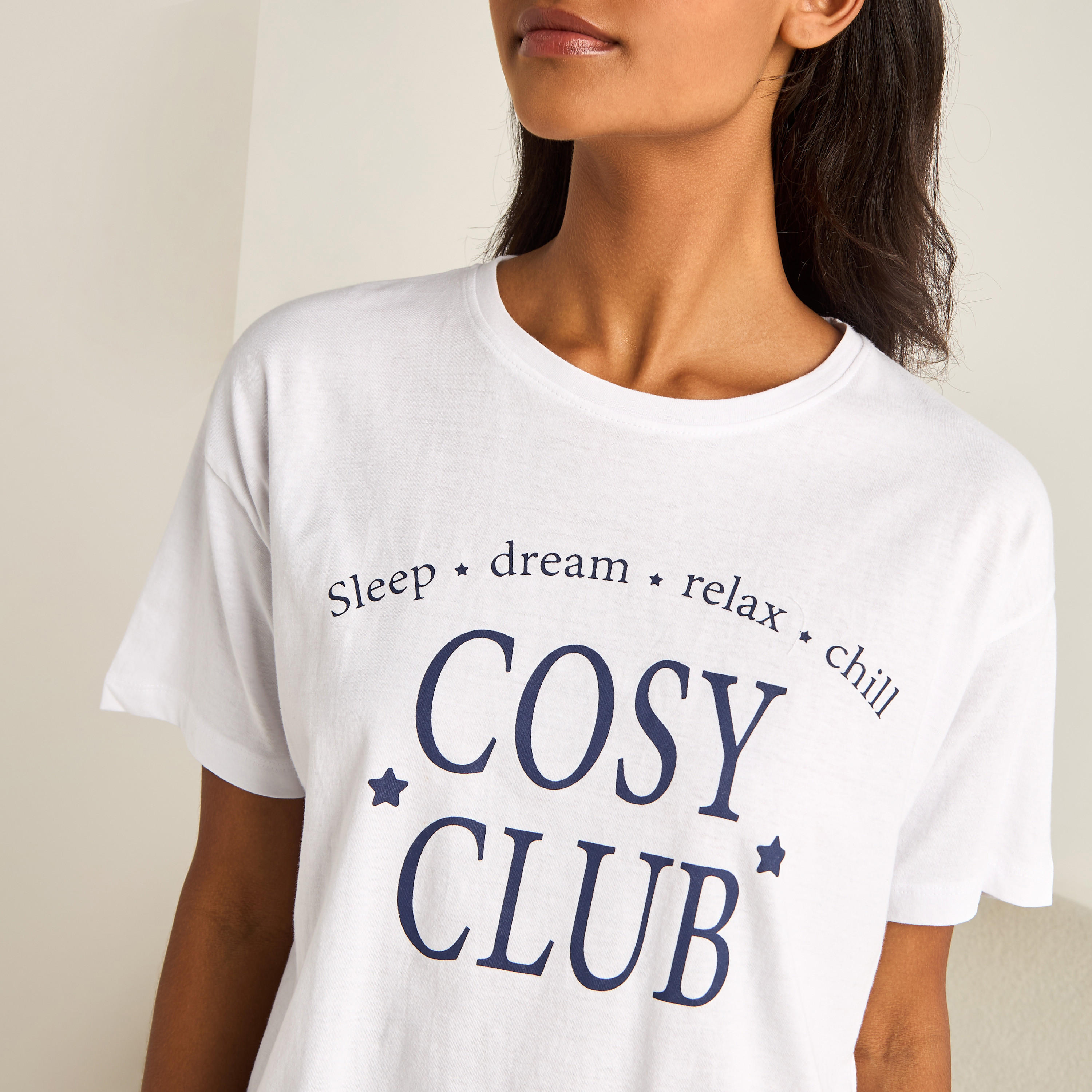 طقم بيجاما تيشيرت وشورت-women-clothing-nightwear-pyjamas-shortsets-image-2