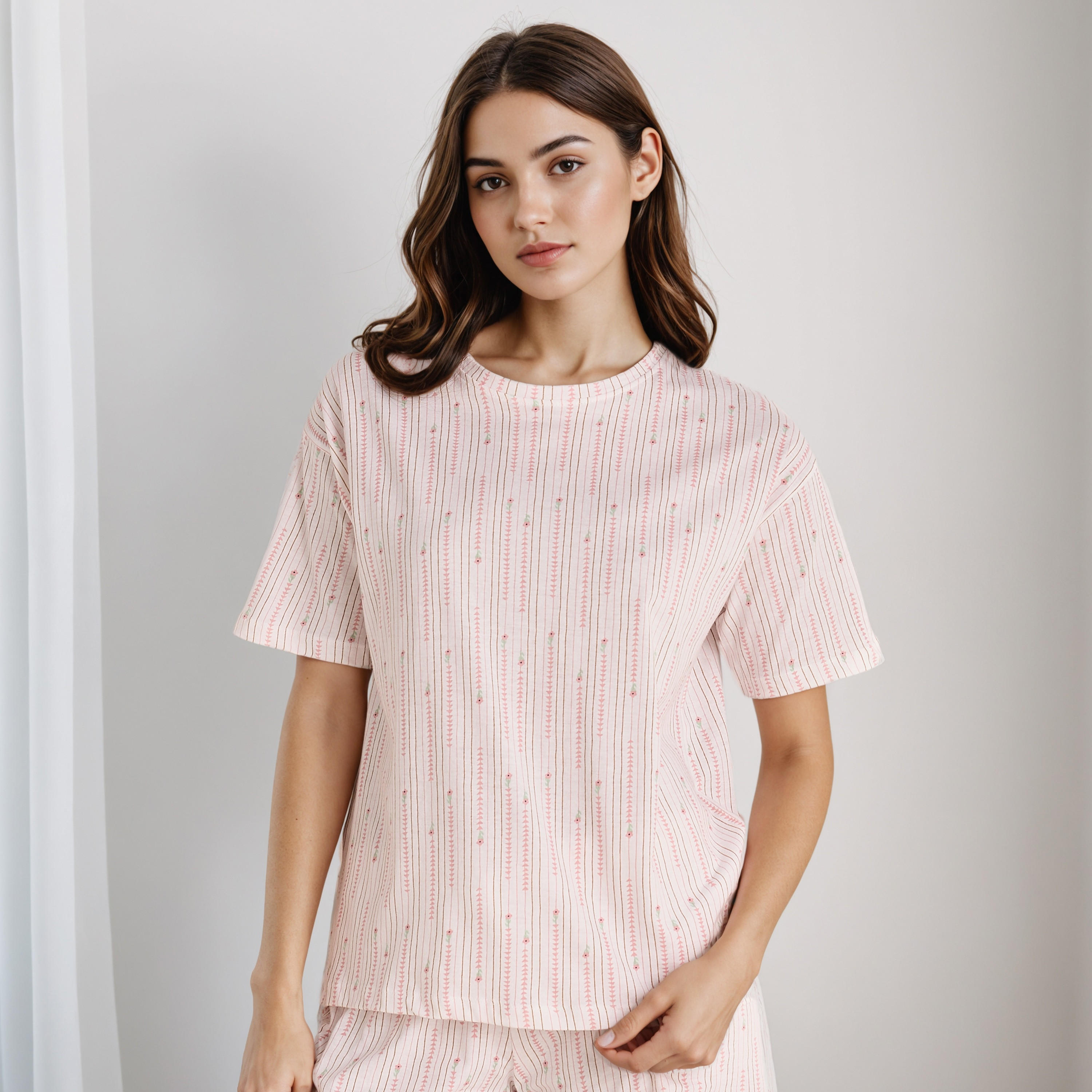 طقم شورت بيجاما وتيشيرت-women-clothing-nightwear-pyjamas-shortsets-image-5