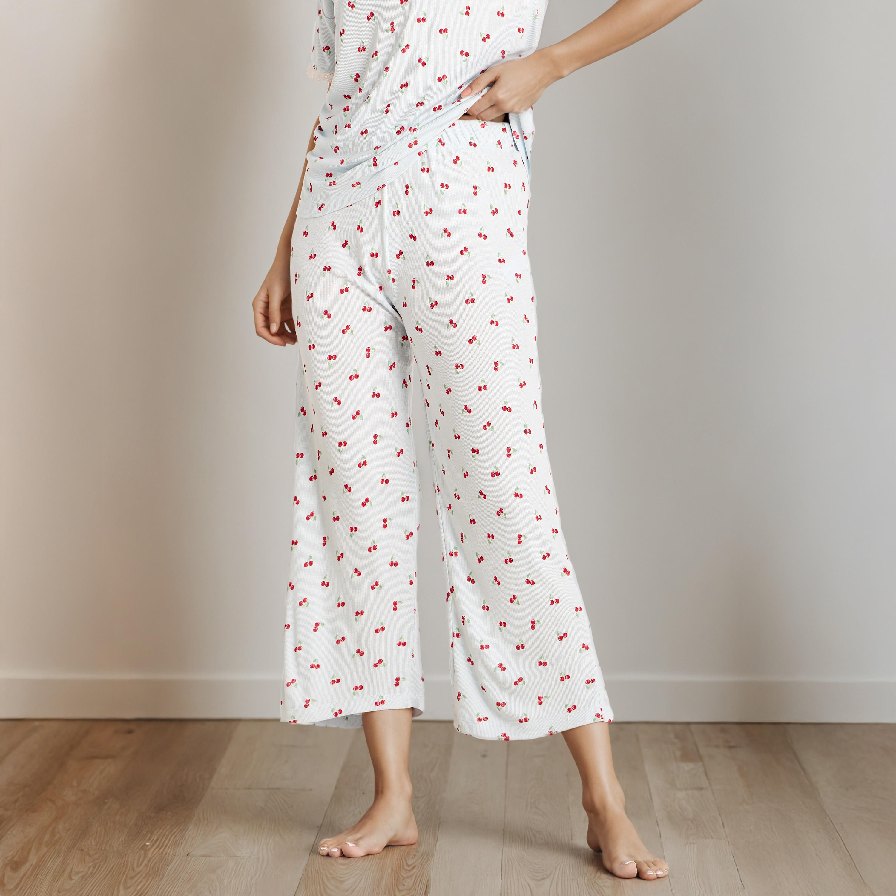 Printed T-shirt and Pyjama Set-women-clothing-nightwear-pyjamas-longsets-image-3