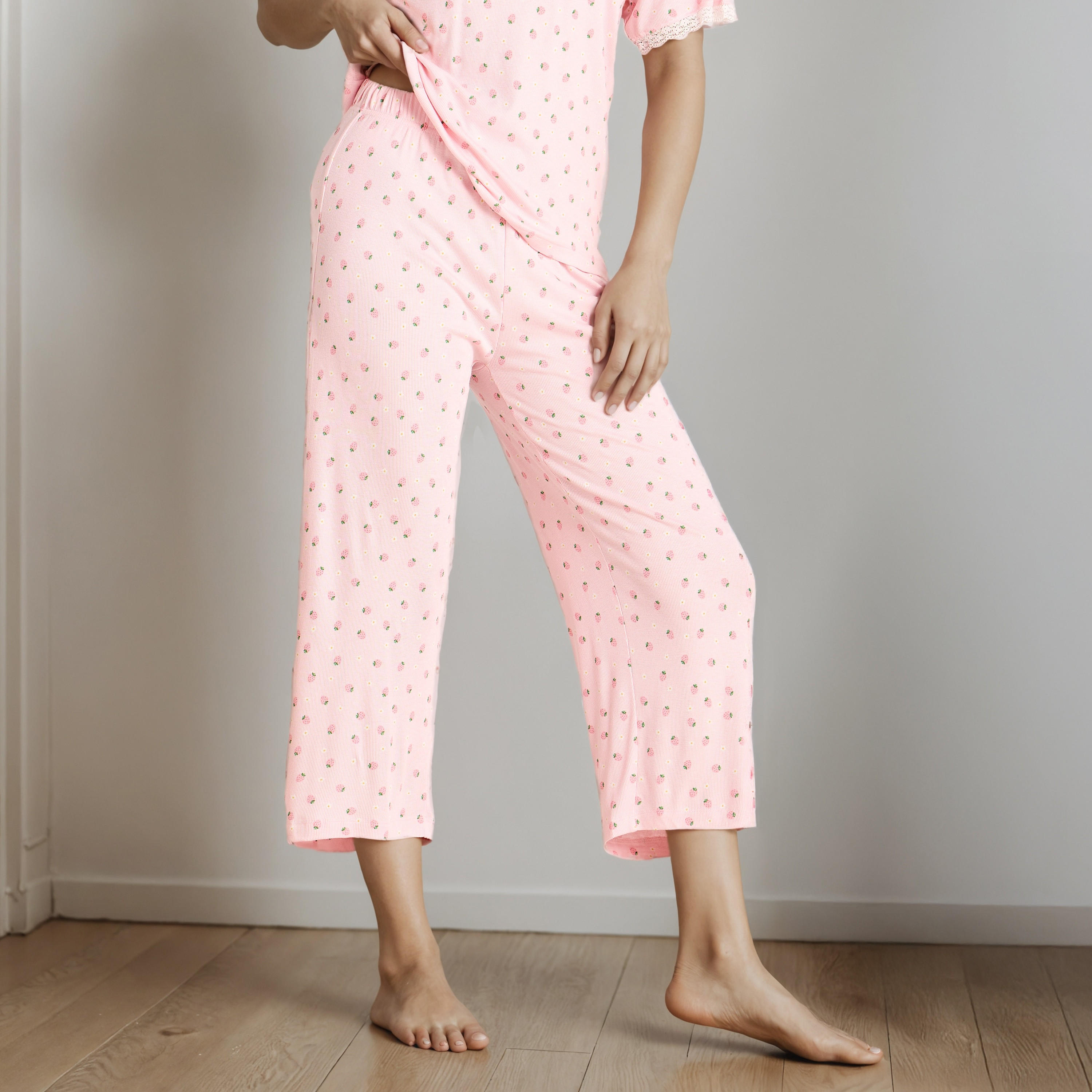 Printed T-shirt and Pyjama Set-women-clothing-nightwear-pyjamas-longsets-image-3