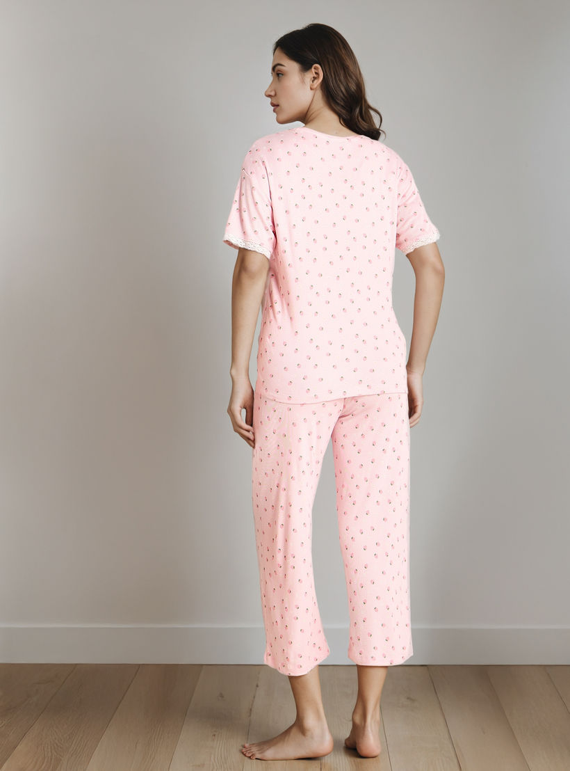 Printed T-shirt and Pyjama Set-women-clothing-nightwear-pyjamas-longsets-image-4