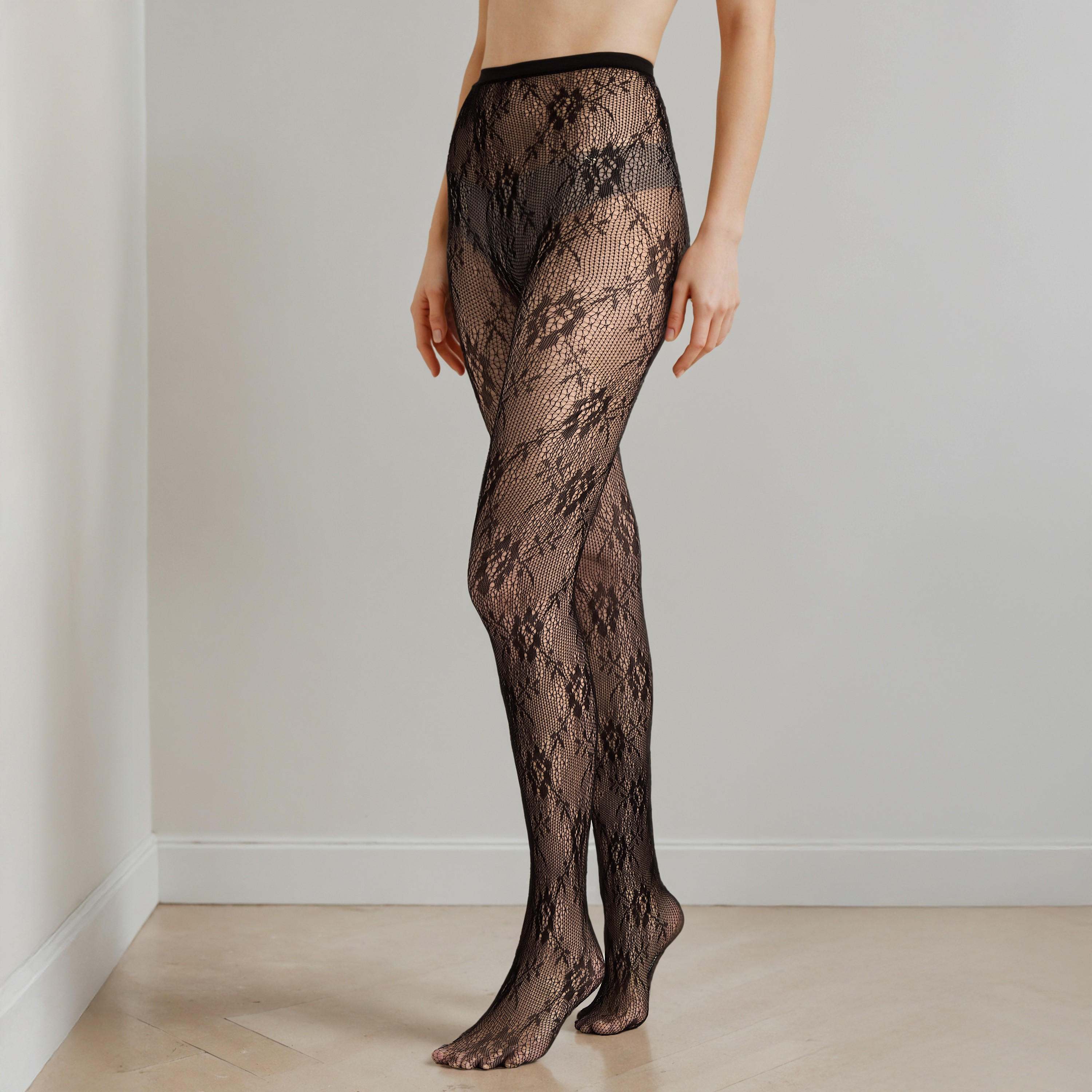 جوارب كولون دانتيل شفافة بارزة الملمس-women-clothing-lingerie-lingerieaccessories-image-3