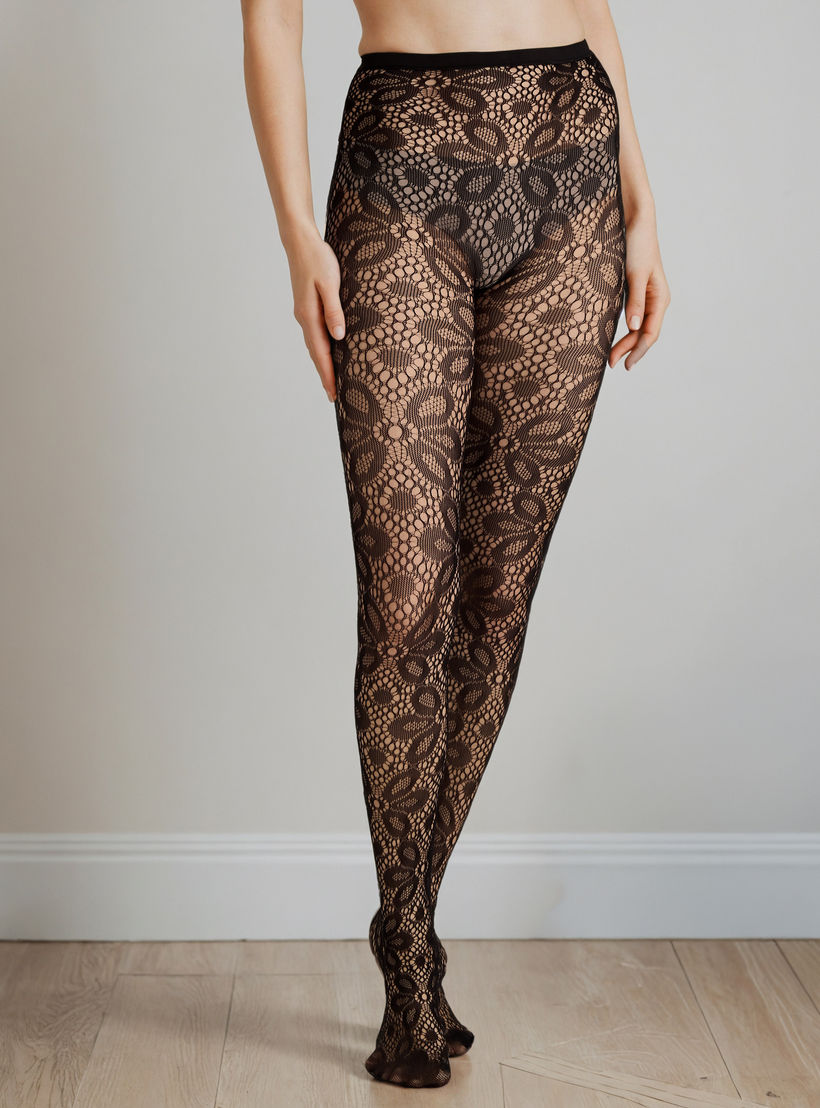 جوارب كولون دانتيل شفافة بارزة الملمس-women-clothing-lingerie-lingerieaccessories-image-1