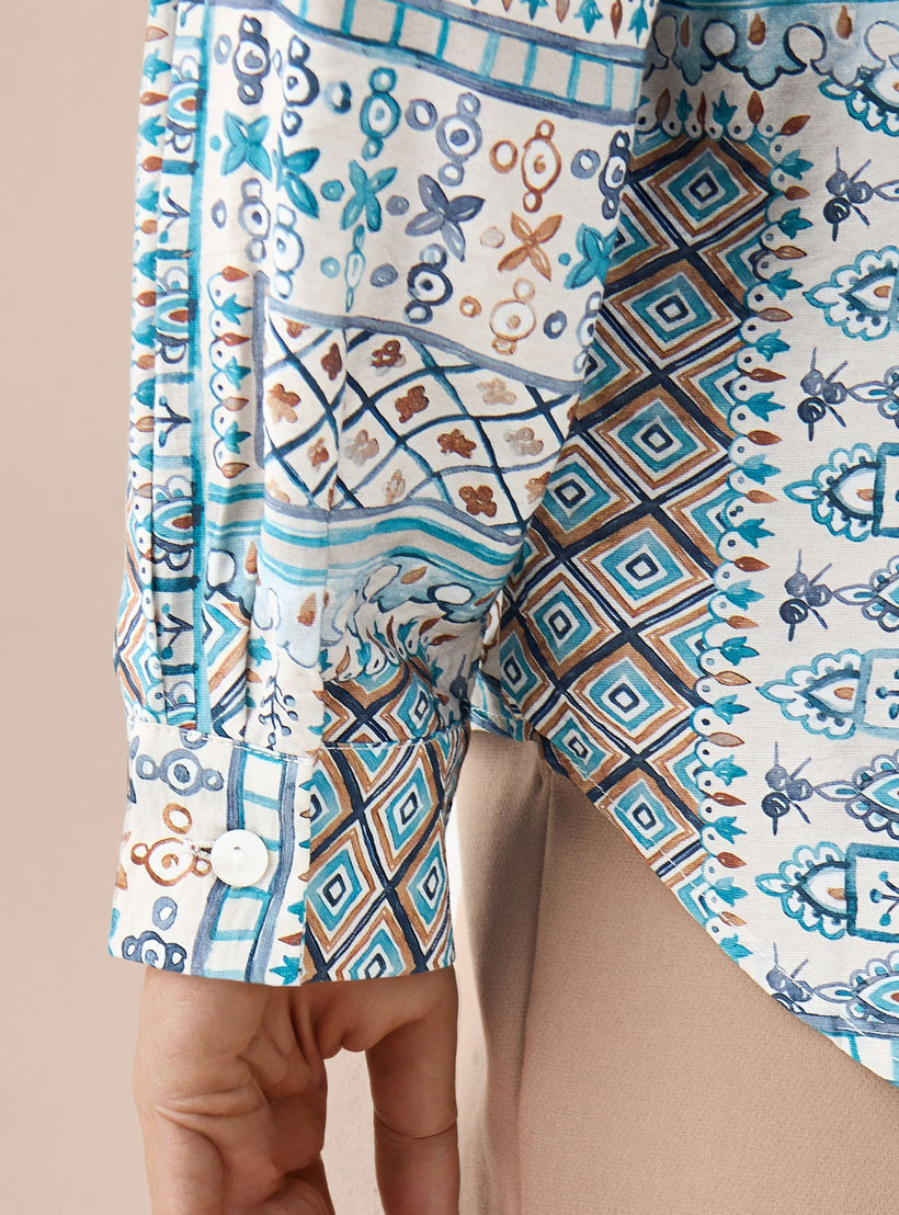 Regular Fit Viscose Printed Shirt with Collar-women-clothing-shirtsandblouses-shirts-image-6