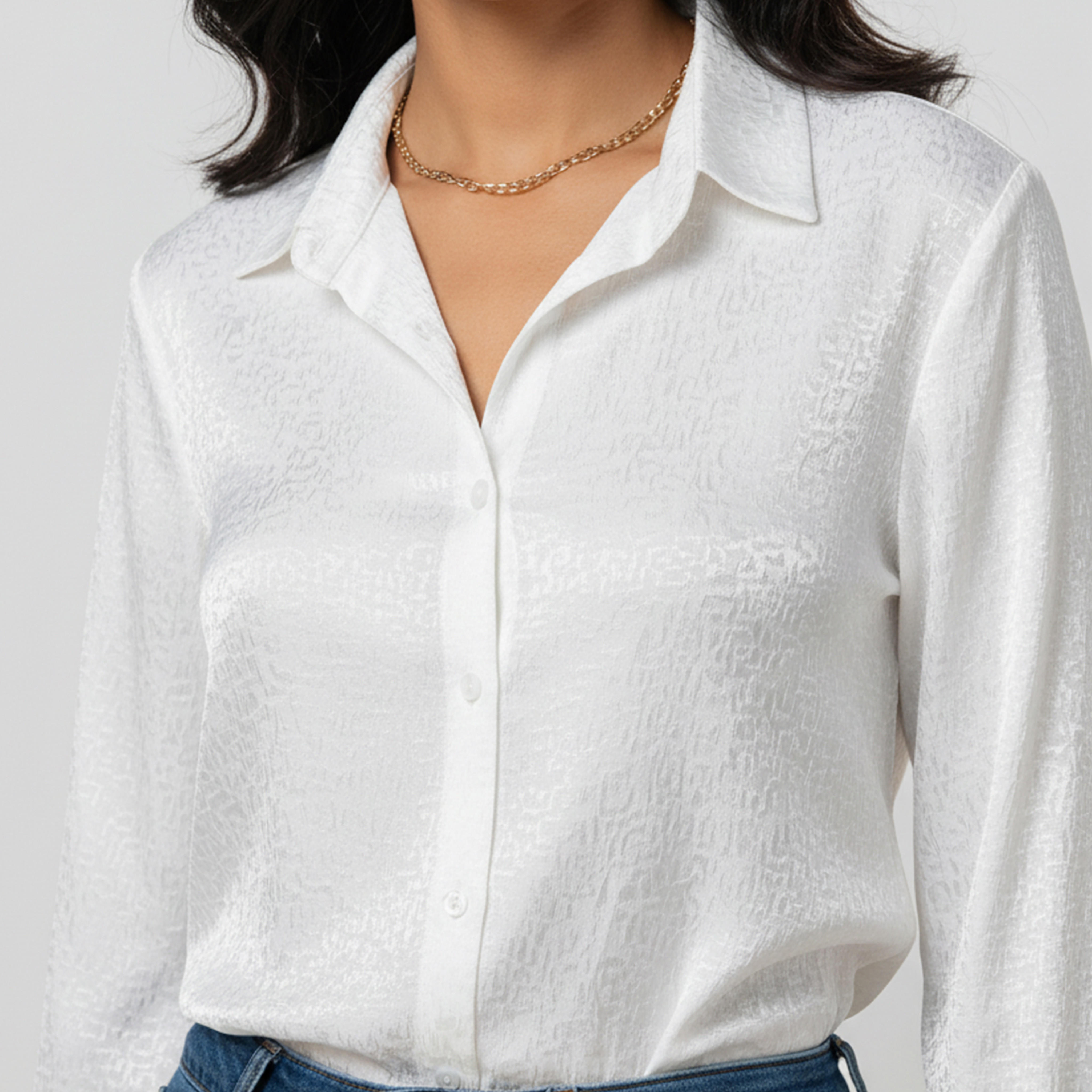 Regular Fit Viscose Textured Shirt with Collar-women-clothing-shirtsandblouses-shirts-image-4