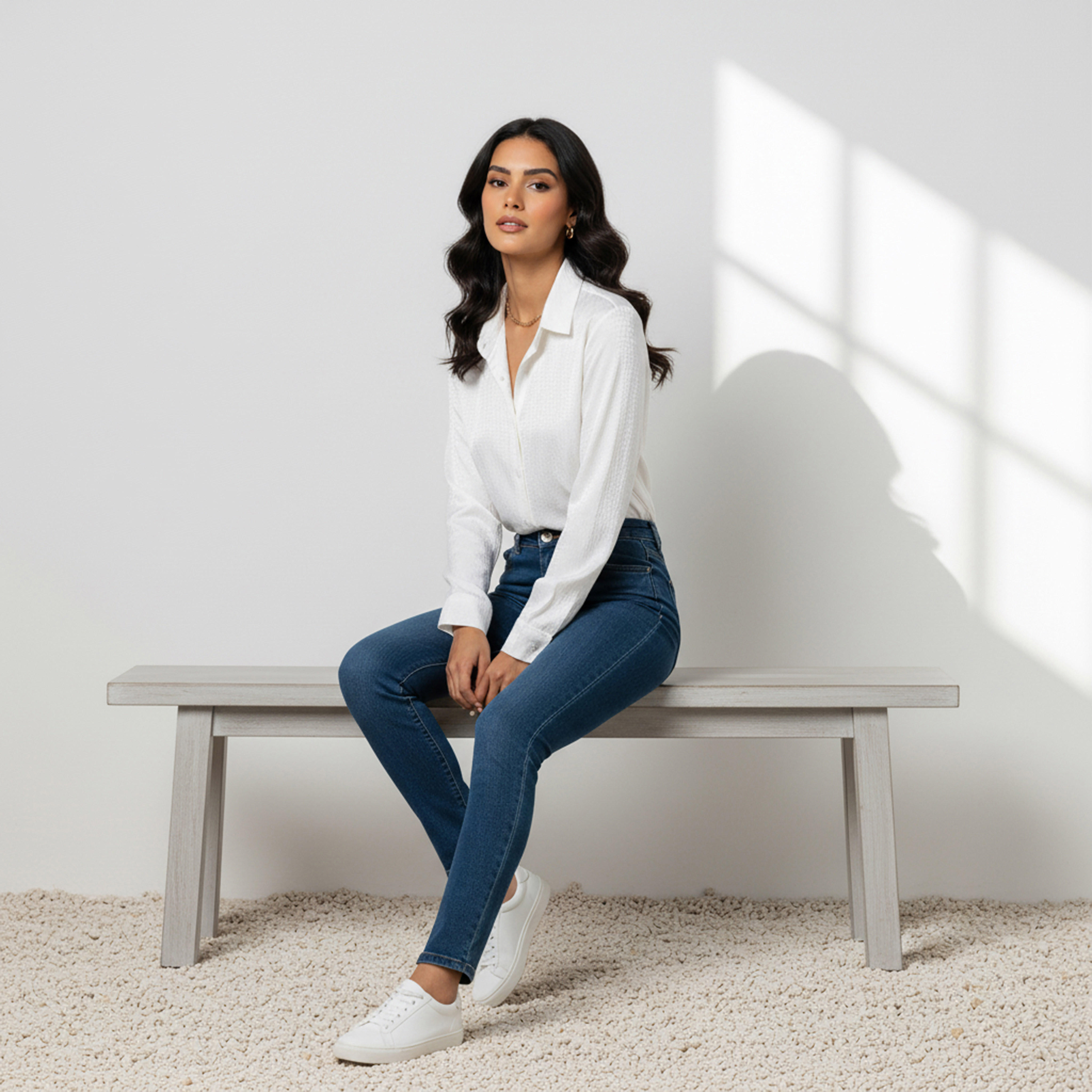 Regular Fit Viscose Textured Shirt with Collar-women-clothing-shirtsandblouses-shirts-image-5