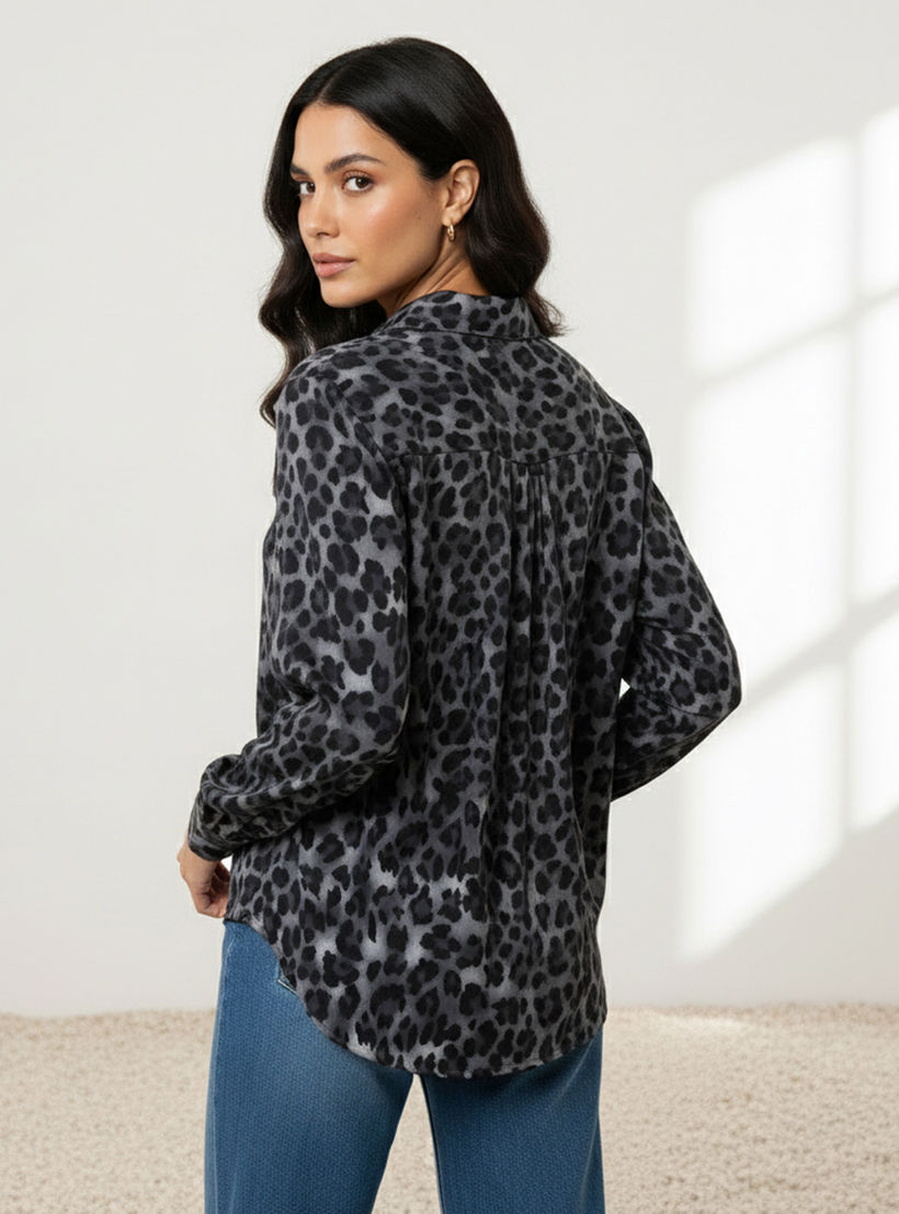 Regular Fit Viscose Animal Print Shirt with Collar-women-clothing-shirtsandblouses-shirts-image-3