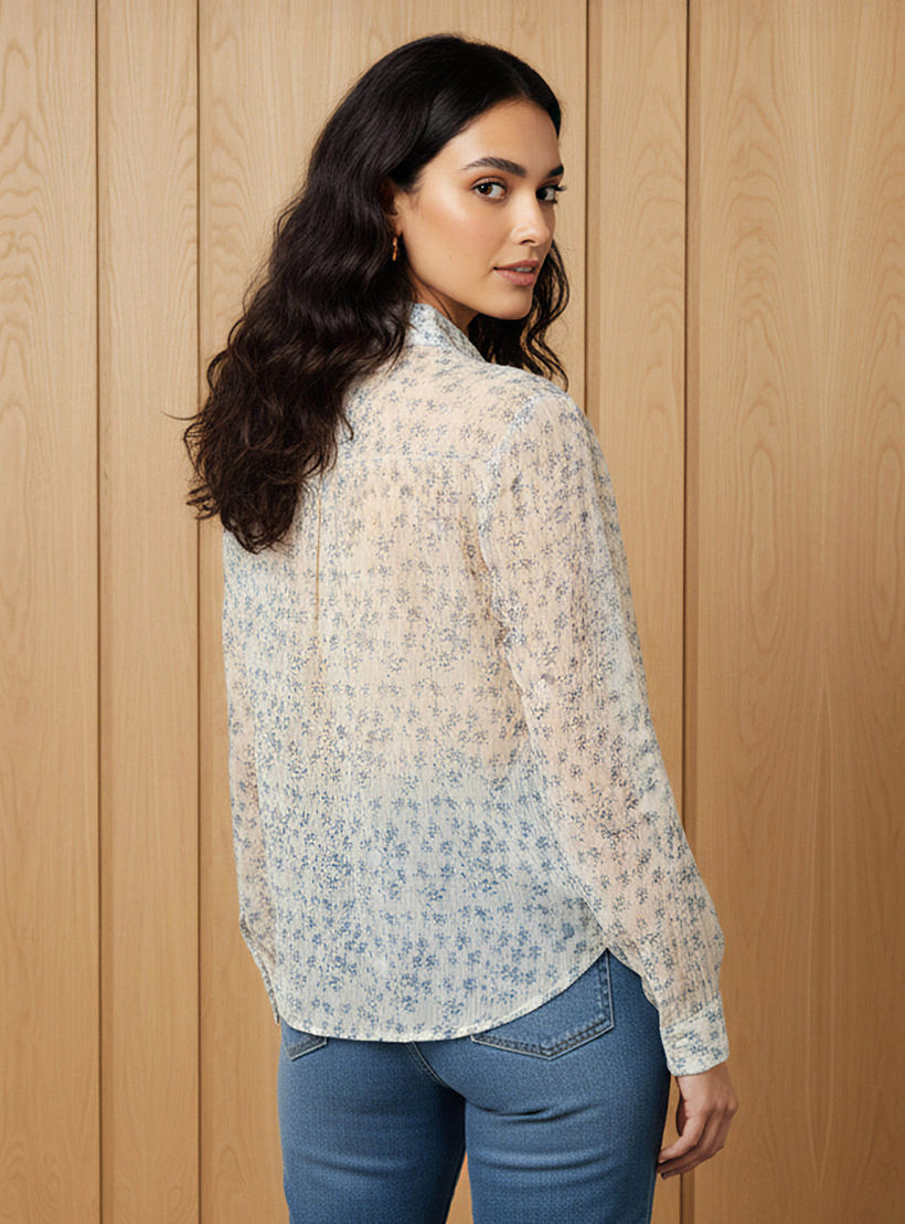 Regular Fit Viscose Floral Print Shirt with Collar-women-clothing-shirtsandblouses-shirts-image-3