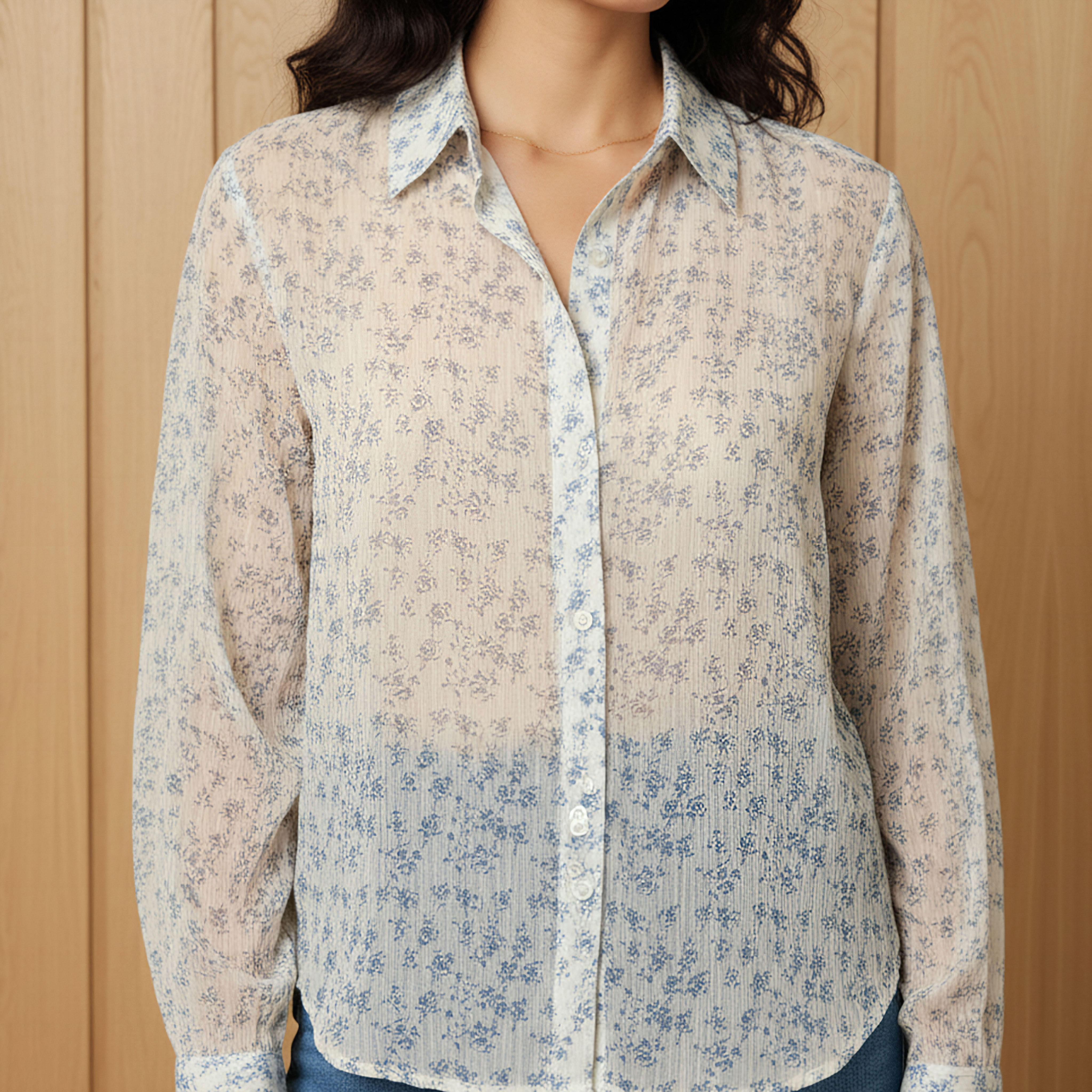 Regular Fit Viscose Floral Print Shirt with Collar-women-clothing-shirtsandblouses-shirts-image-4