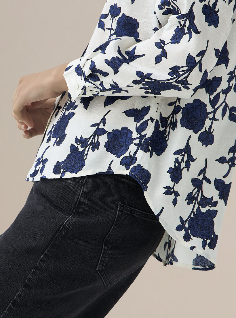 Regular Fit Viscose Floral Print Shirt with Collar-women-clothing-shirtsandblouses-shirts-image-6