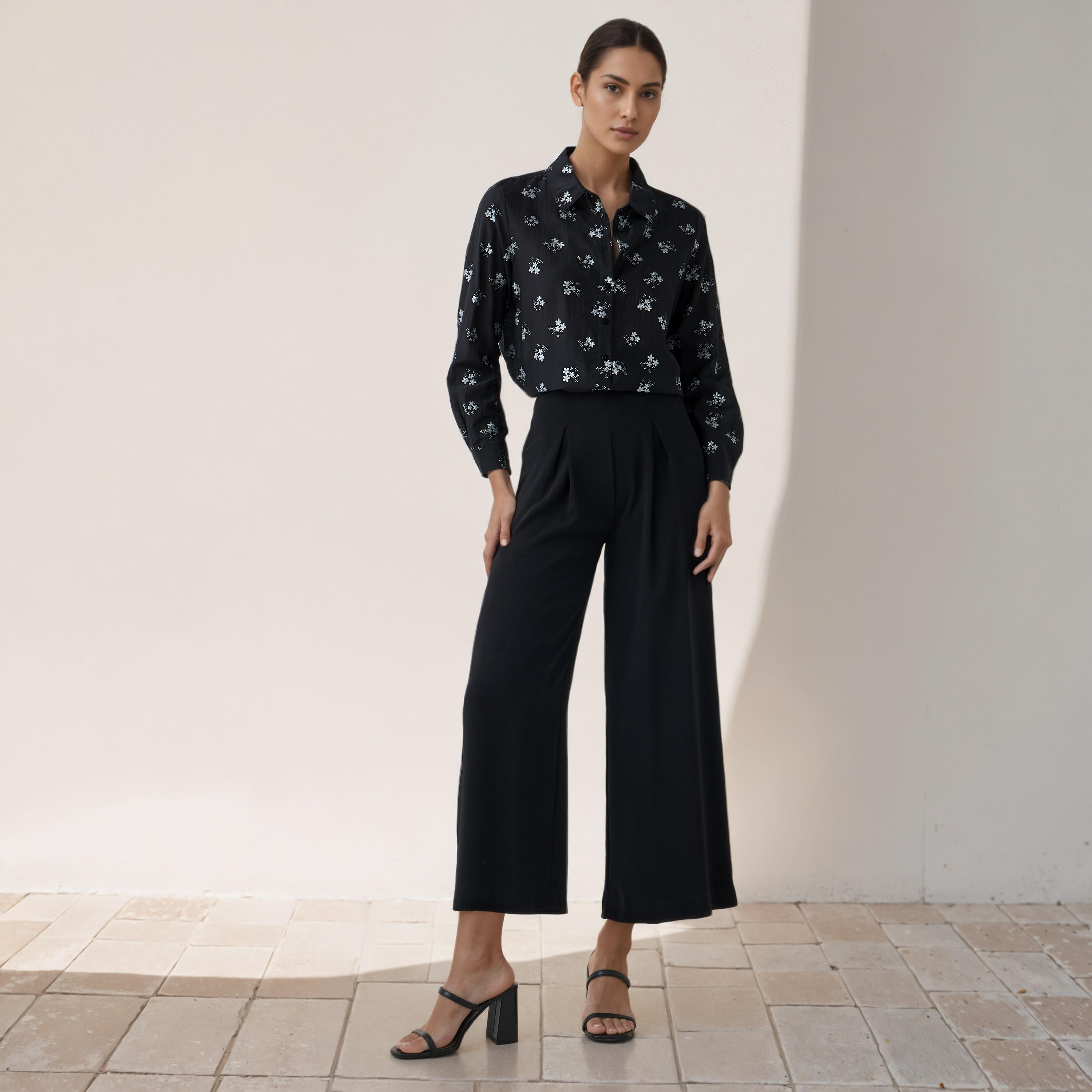 Regular Fit Viscose Floral Print Shirt with Collar-women-clothing-shirtsandblouses-shirts-image-2