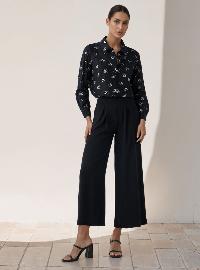 Regular Fit Viscose Floral Print Shirt with Collar-women-clothing-shirtsandblouses-shirts-image-2
