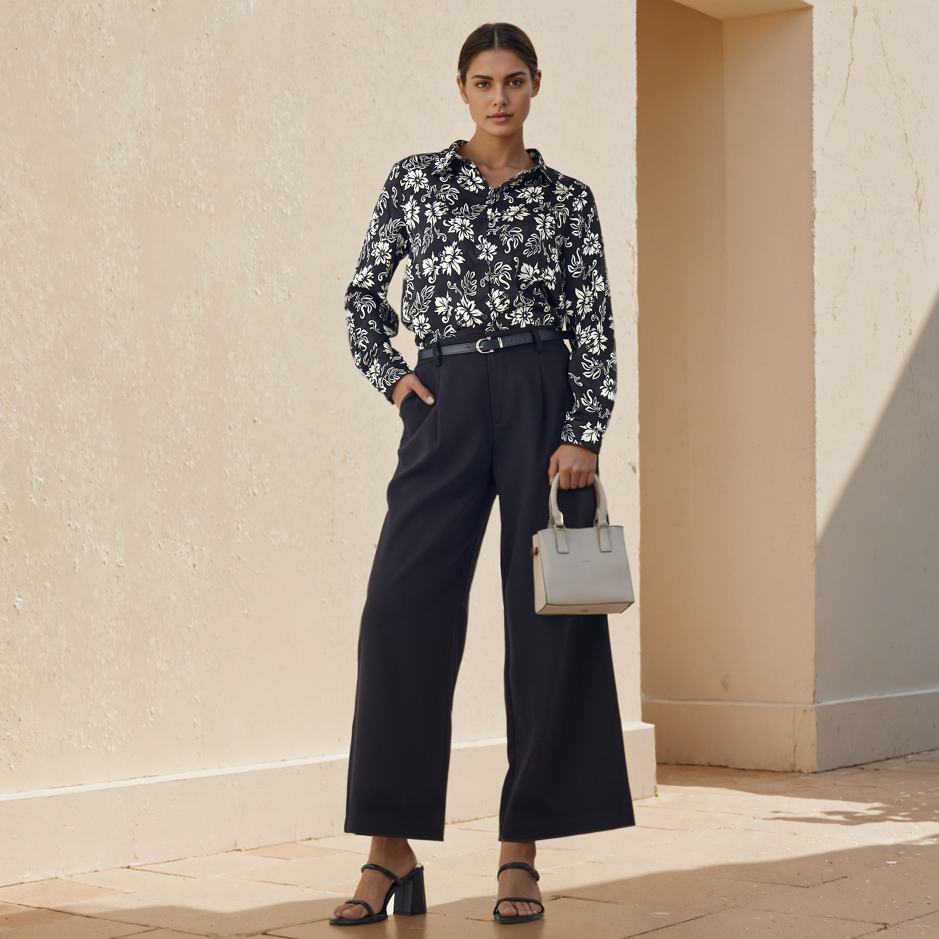 Regular Fit Viscose Floral Print Shirt with Collar-women-clothing-shirtsandblouses-shirts-image-2