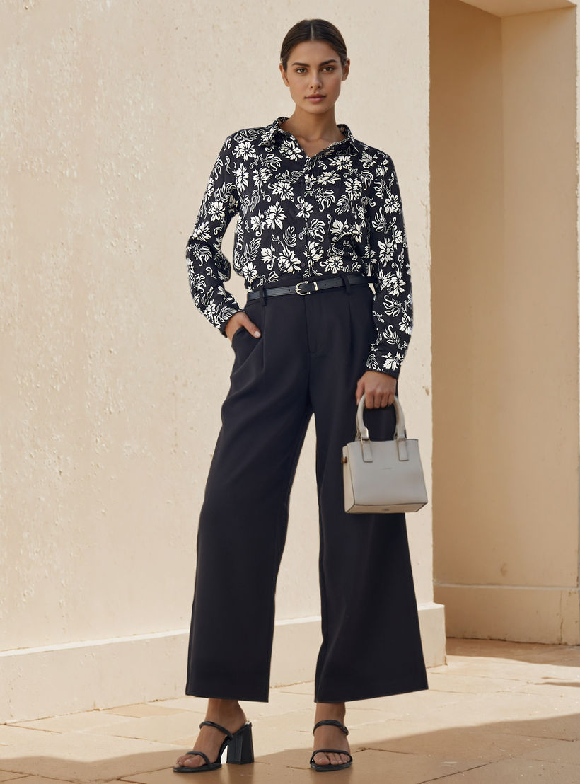 Regular Fit Viscose Floral Print Shirt with Collar-women-clothing-shirtsandblouses-shirts-image-2