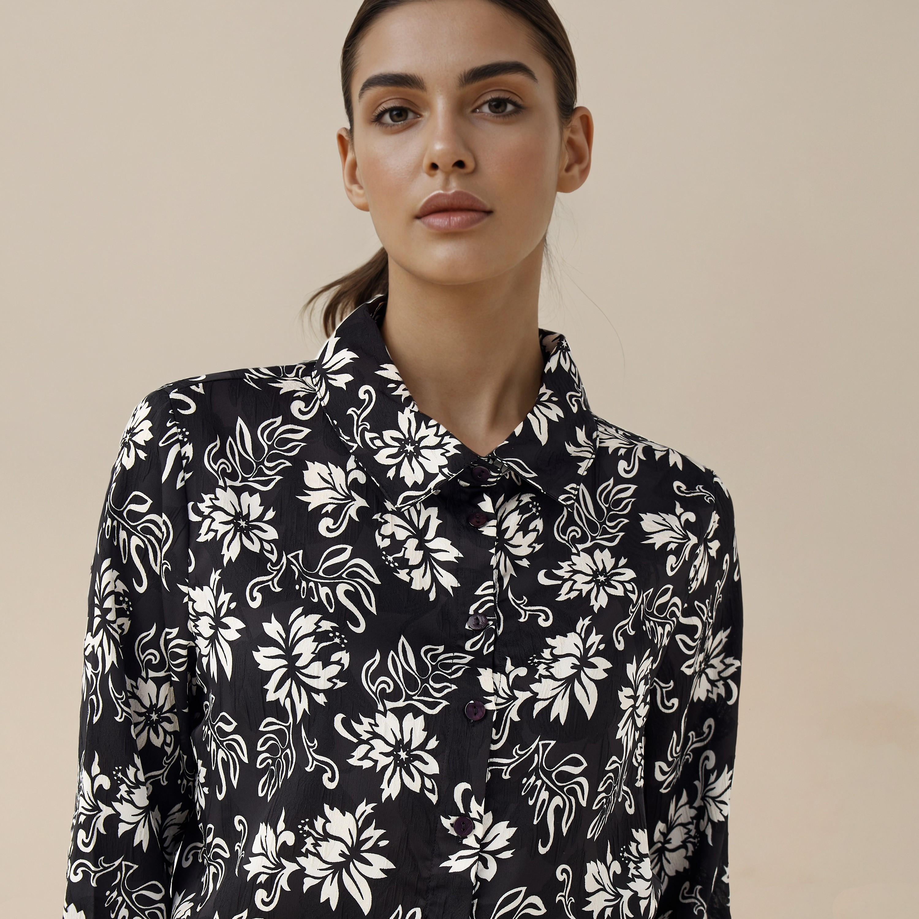 Regular Fit Viscose Floral Print Shirt with Collar-women-clothing-shirtsandblouses-shirts-image-4