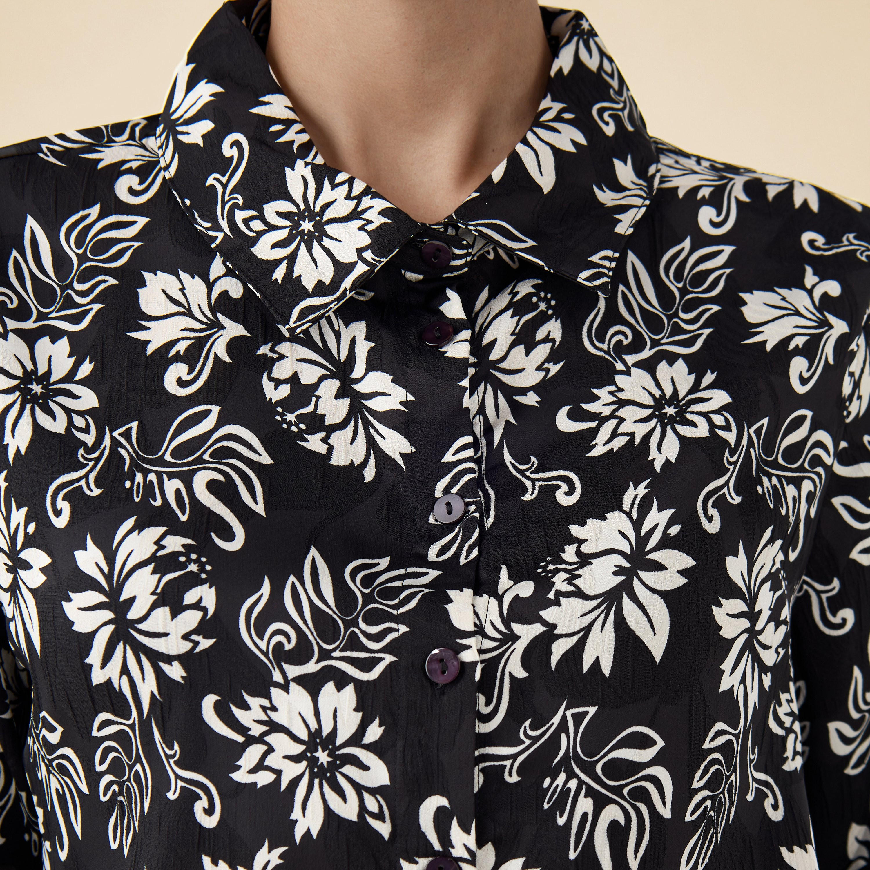 Regular Fit Viscose Floral Print Shirt with Collar-women-clothing-shirtsandblouses-shirts-image-6
