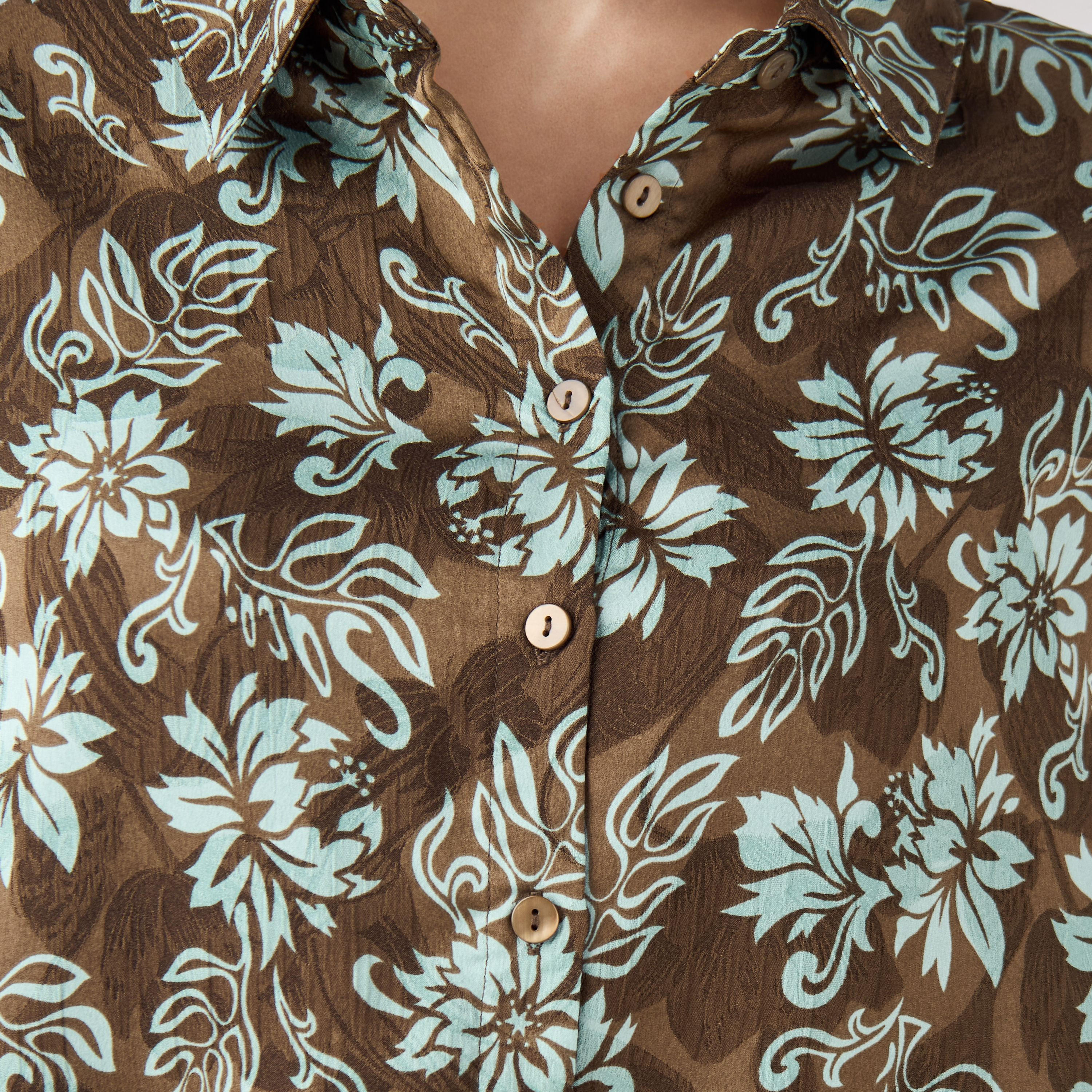 Regular Fit Viscose Floral Print Shirt with Collar-women-clothing-shirtsandblouses-shirts-image-5