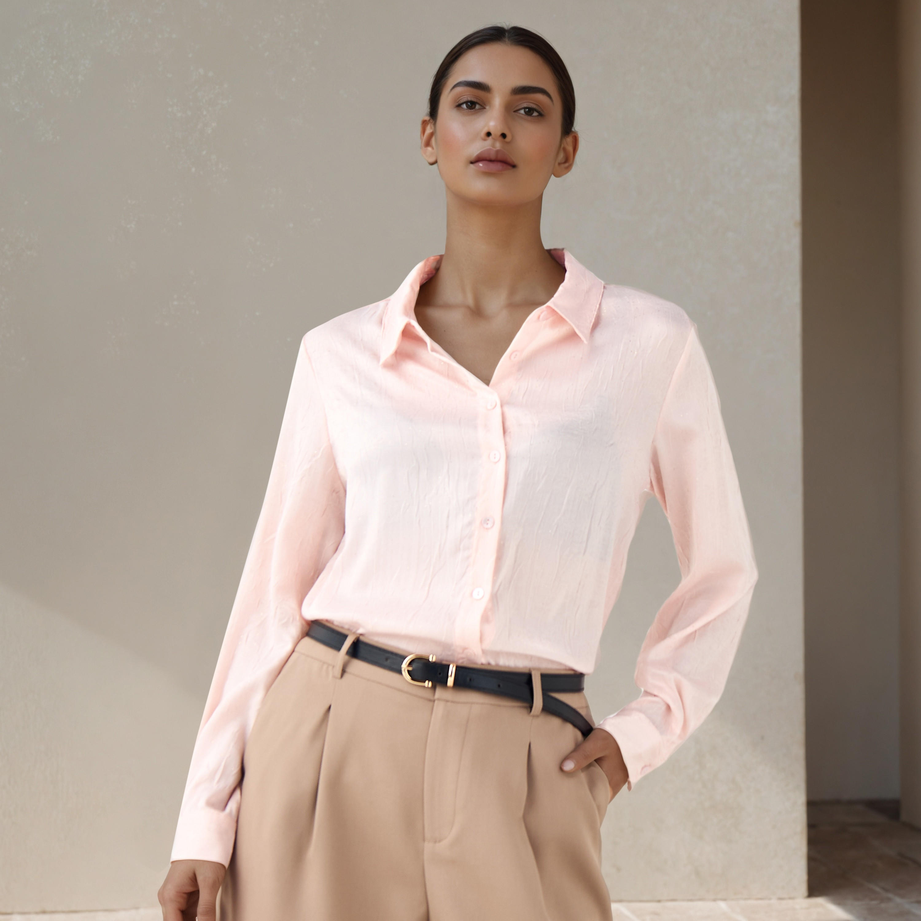 Regular Fit Viscose Textured Shirt with Collar-PROMO_SP_SA_2FOR129_110625-image-1