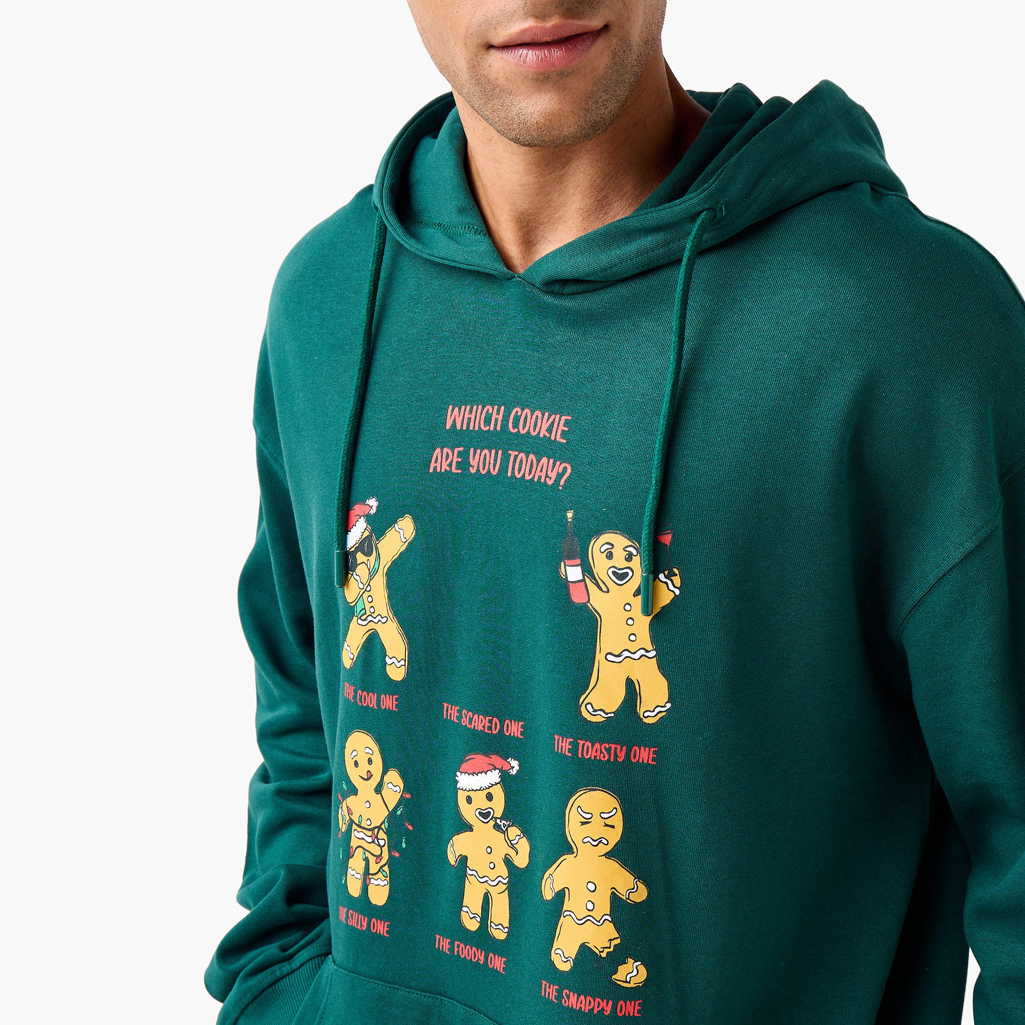 Men Regular Fit Christmas Gingerbread Man Print Hoodie-men-winterwear-hoodiesandsweatshirts-image-4