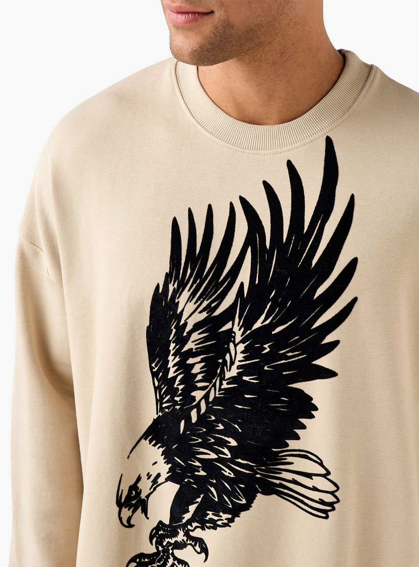 سويت شيرت فضفاض رجالي بطبعات نسر-men-winterwear-hoodiesandsweatshirts-image-4