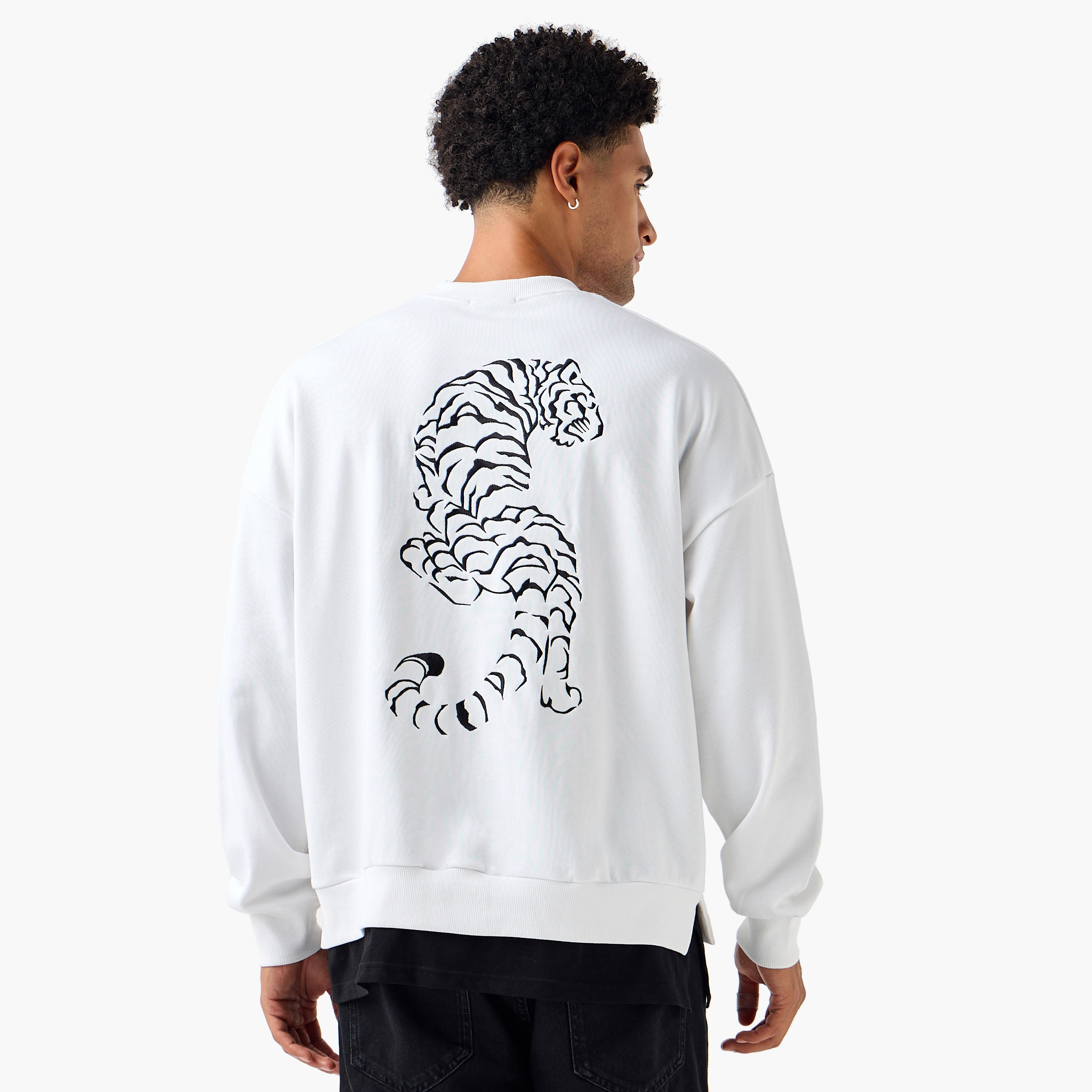 Men Oversized Tiger Print Sweatshirt-men-winterwear-hoodiesandsweatshirts-image-3