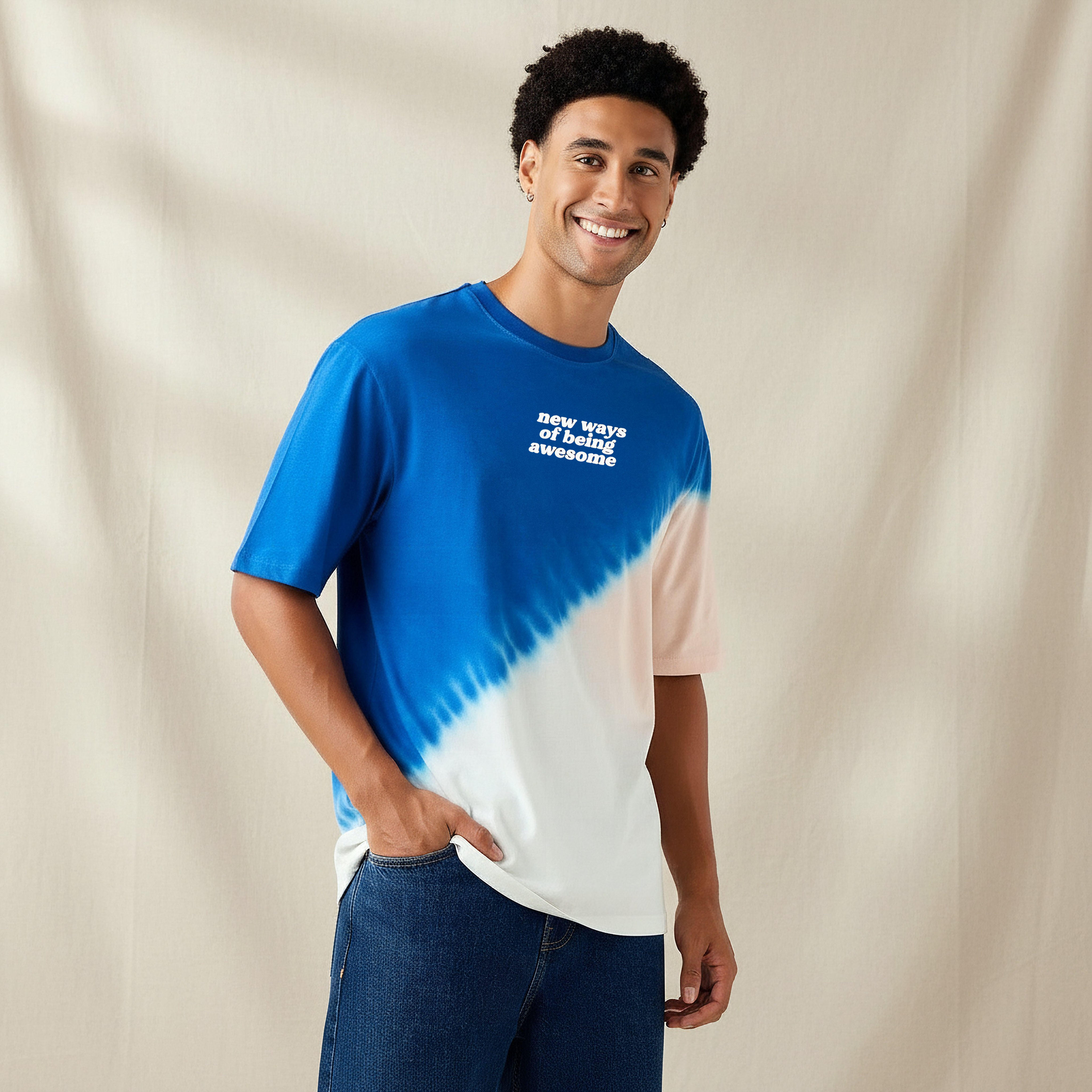 Men Regular Fit Crew Neck Short Sleeves Tie-Dyed T-Shirt-men-clothing-tshirtsandpolos-tshirts-image-1