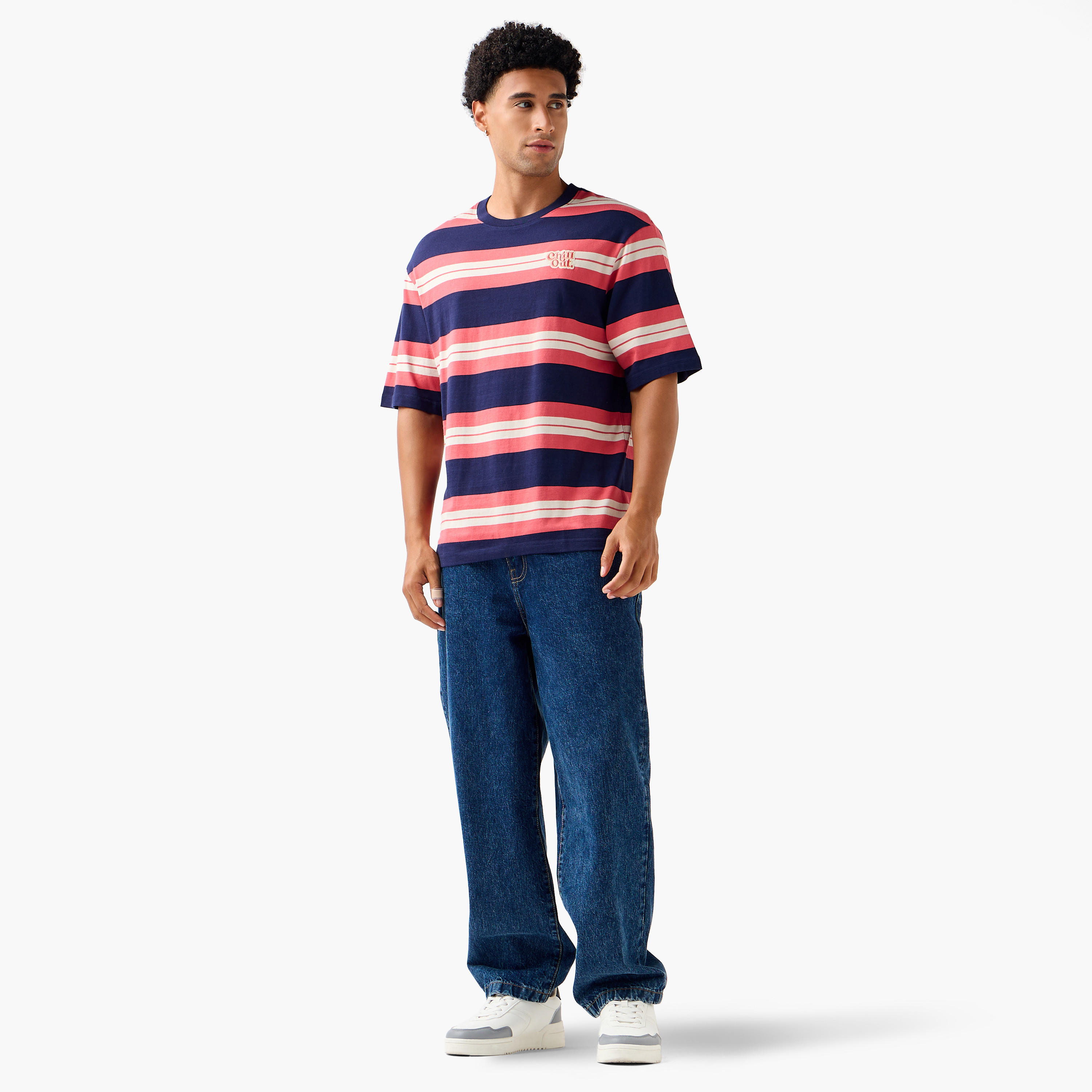 Men Regular Fit Crew Neck Short Sleeves Striped T-Shirt-men-clothing-tshirtsandpolos-tshirts-image-2