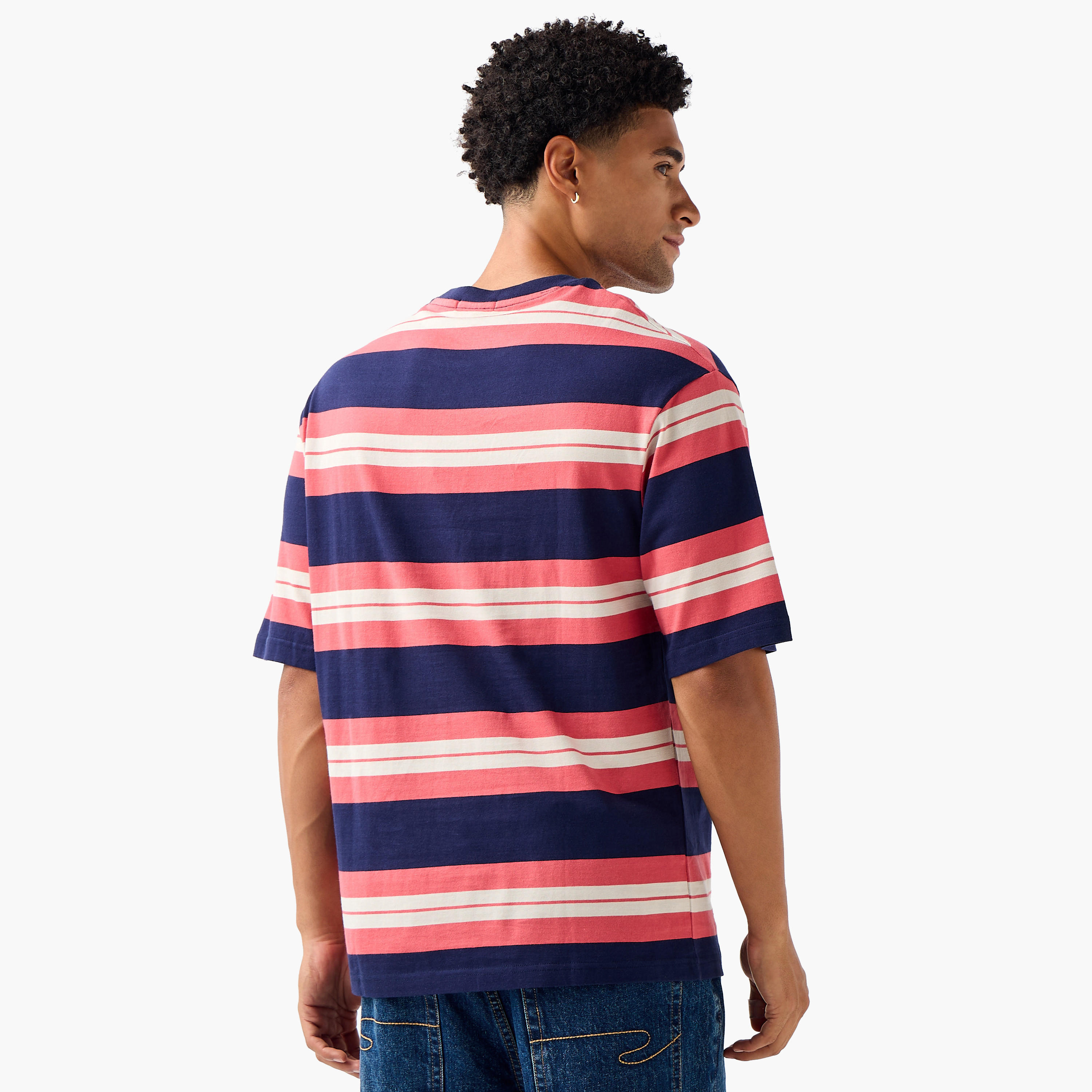 Men Regular Fit Crew Neck Short Sleeves Striped T-Shirt-men-clothing-tshirtsandpolos-tshirts-image-3