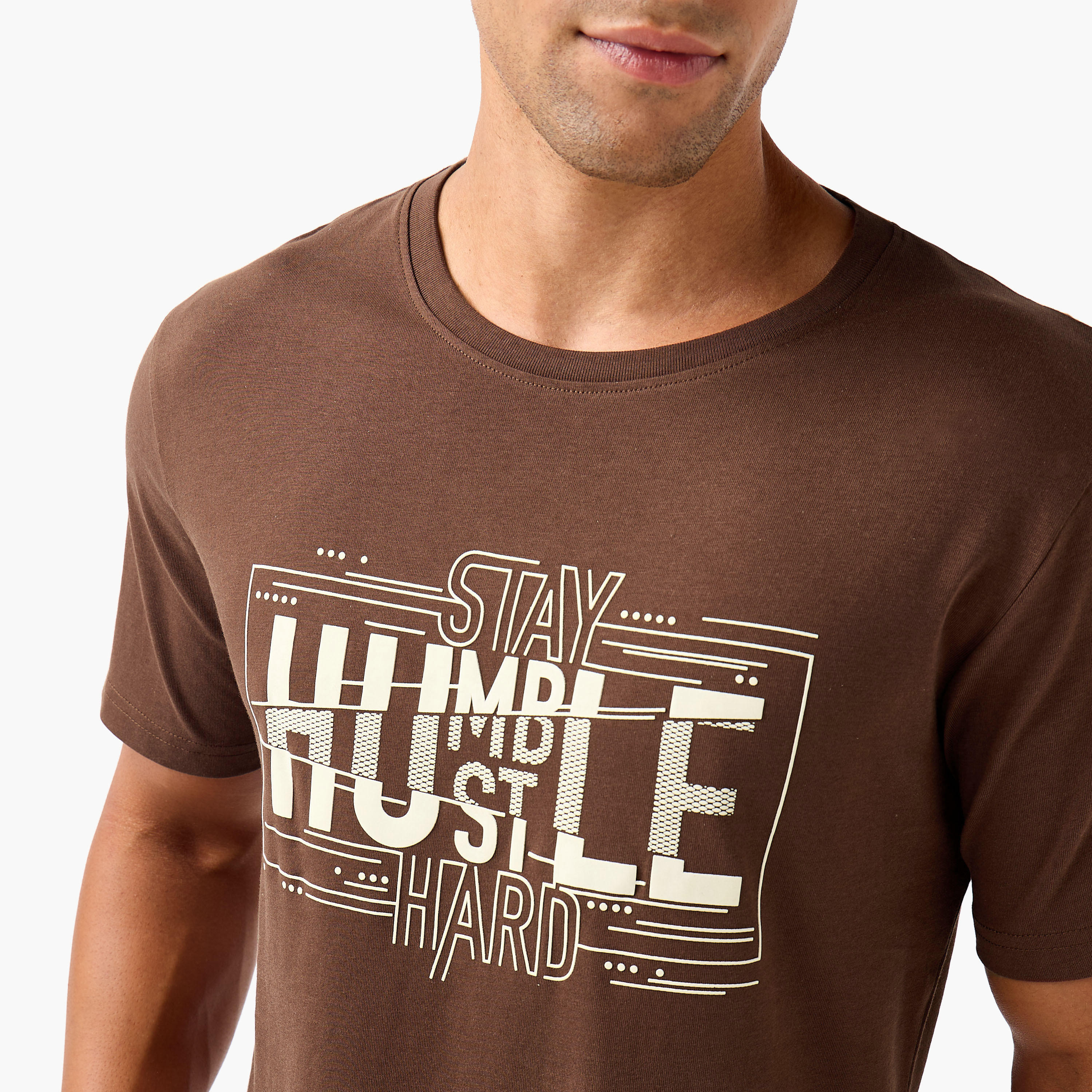 Men Regular Fit Crew Neck Short Sleeves Slogan Print T-shirt-men-clothing-tshirtsandpolos-tshirts-image-4