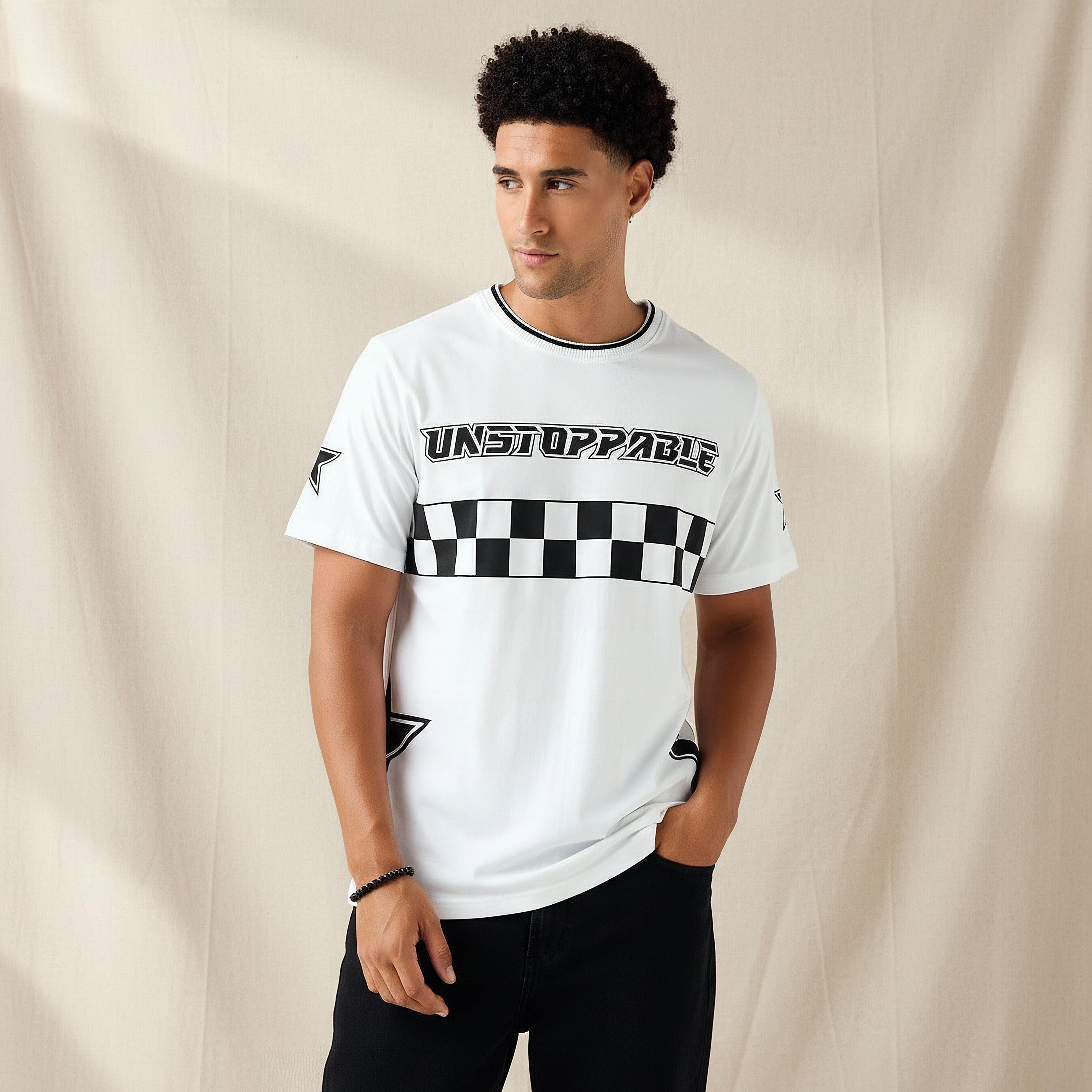 Men Regular Fit Crew Neck Short Sleeves Racing Print T-shirt-men-clothing-tshirtsandpolos-tshirts-image-1