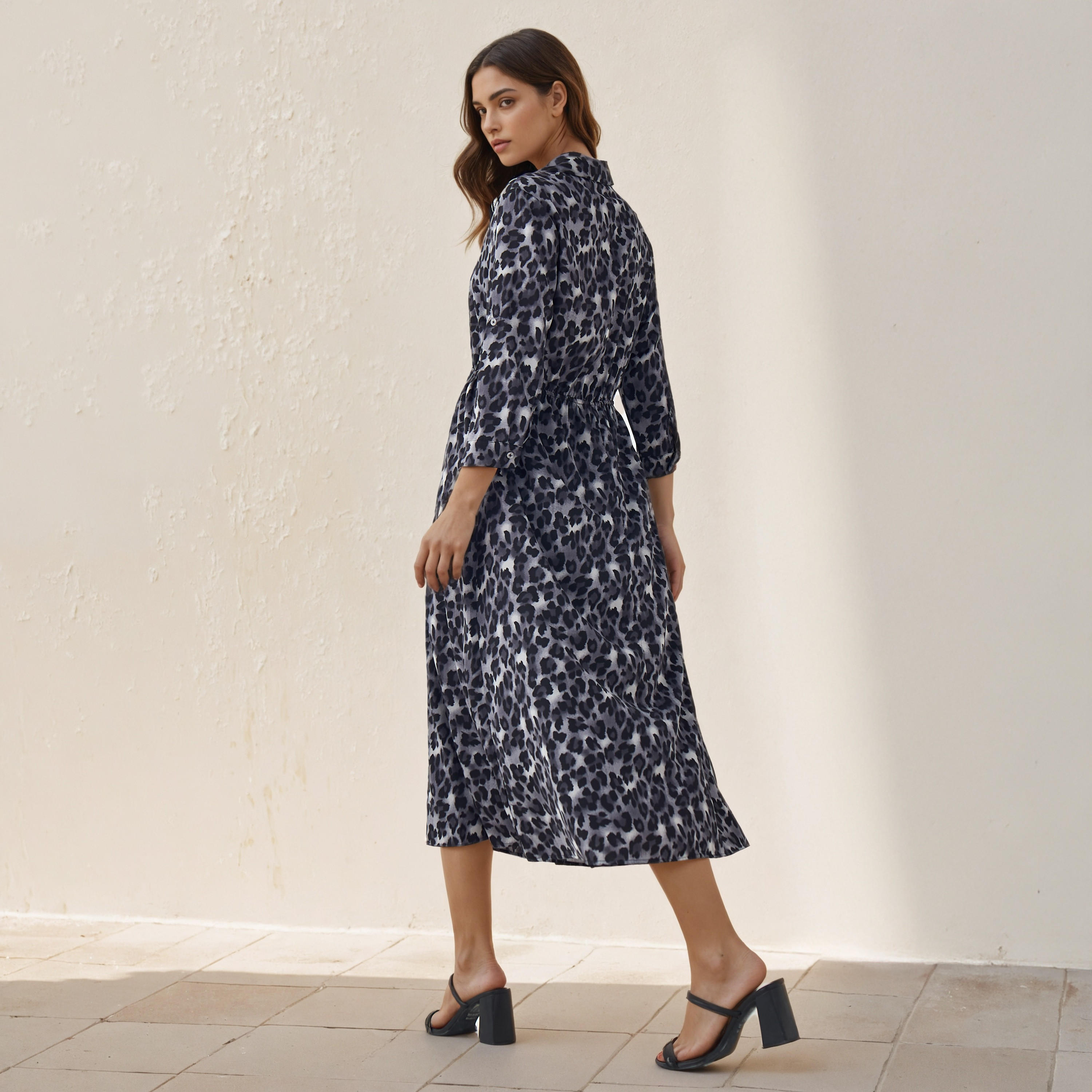 Midi Shirt Dress with Animal Print-women-clothing-dresses-image-3