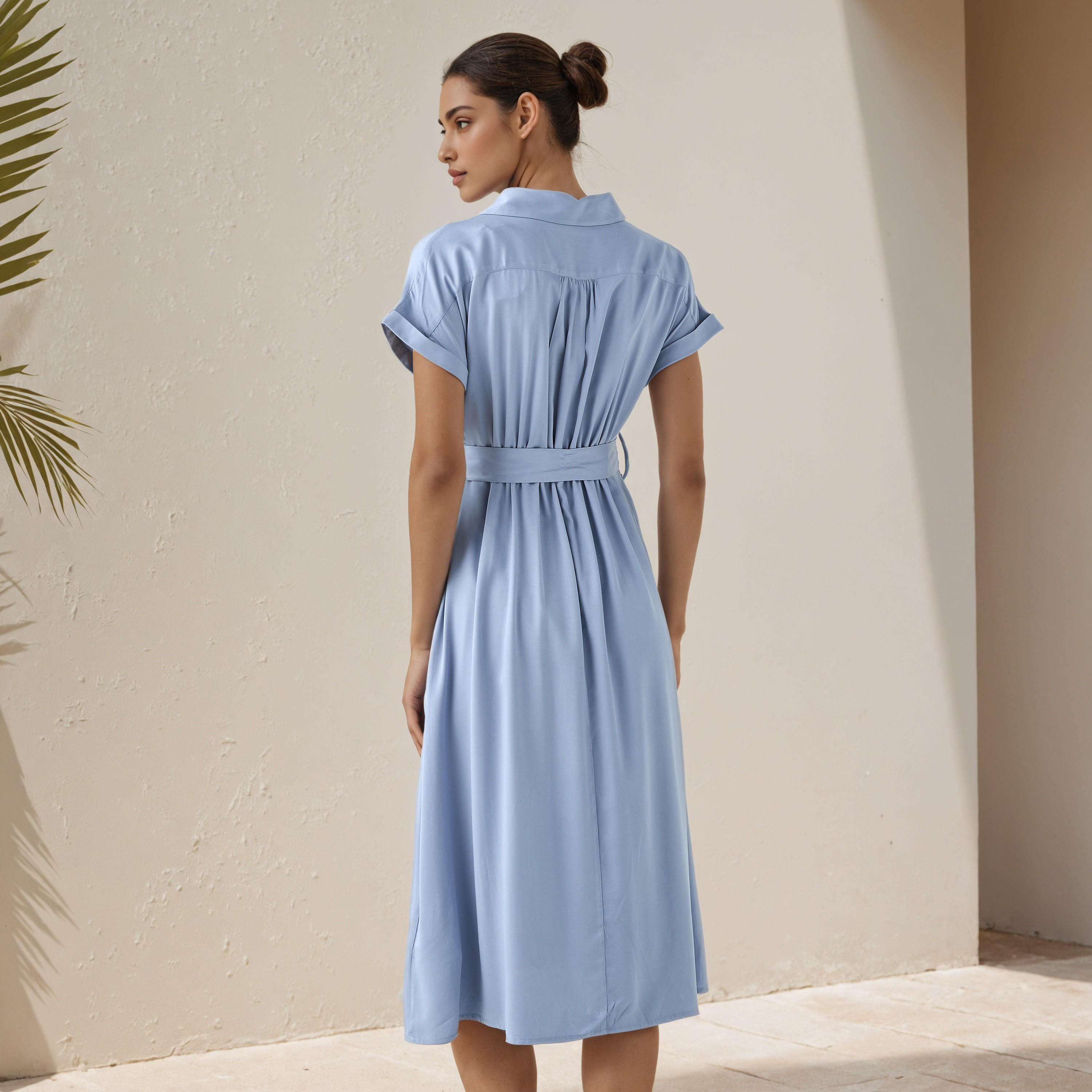 A-line Women Dress with Waist Tie-Up Rayon-women-clothing-dresses-image-3
