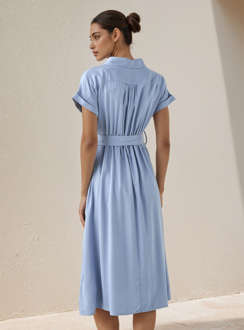 A-line Women Dress with Waist Tie-Up Rayon-women-clothing-dresses-image-3