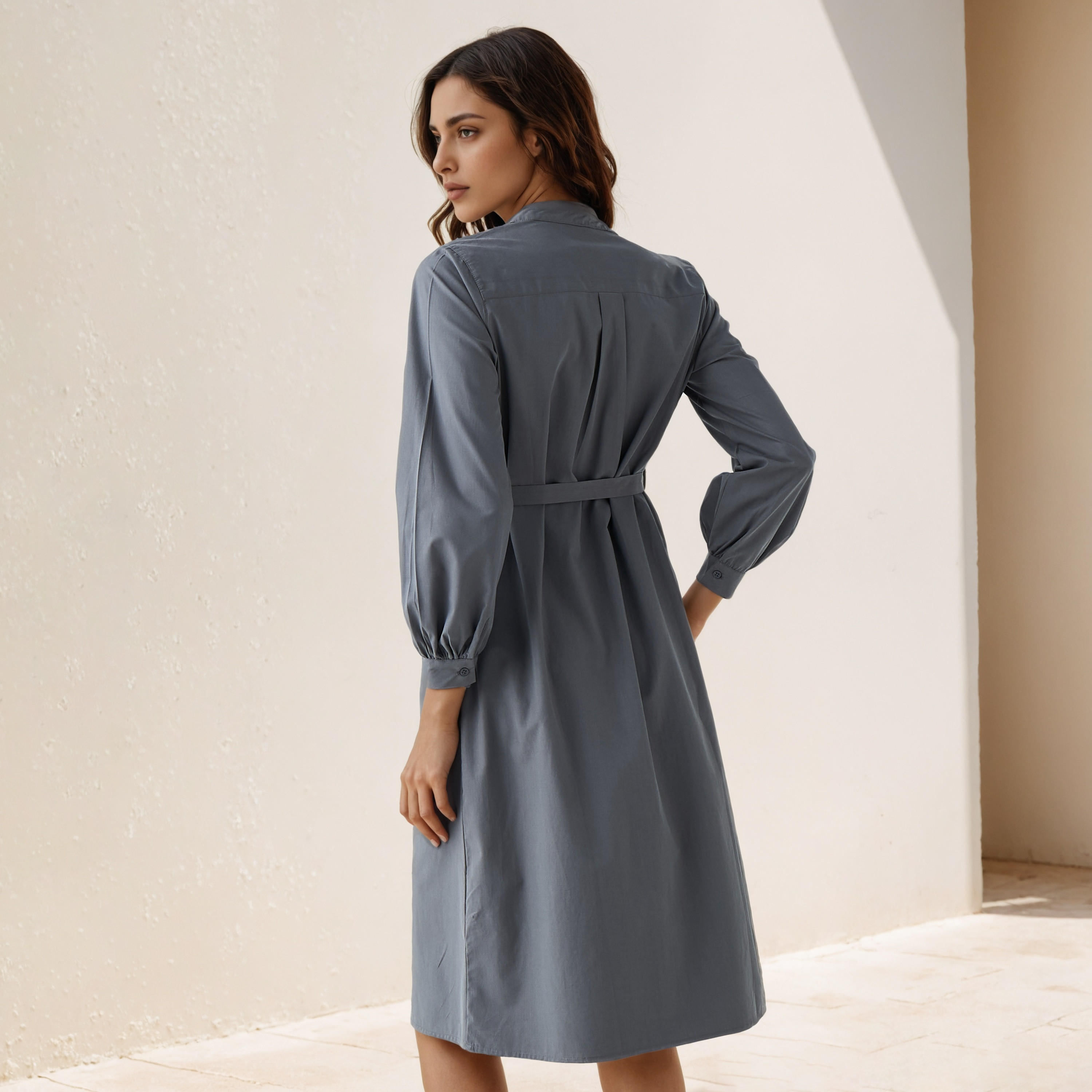 Shirt Knee-Length Dress with Waist Tie-Up-PROMO_SP_AE_2FOR149_110625-image-3
