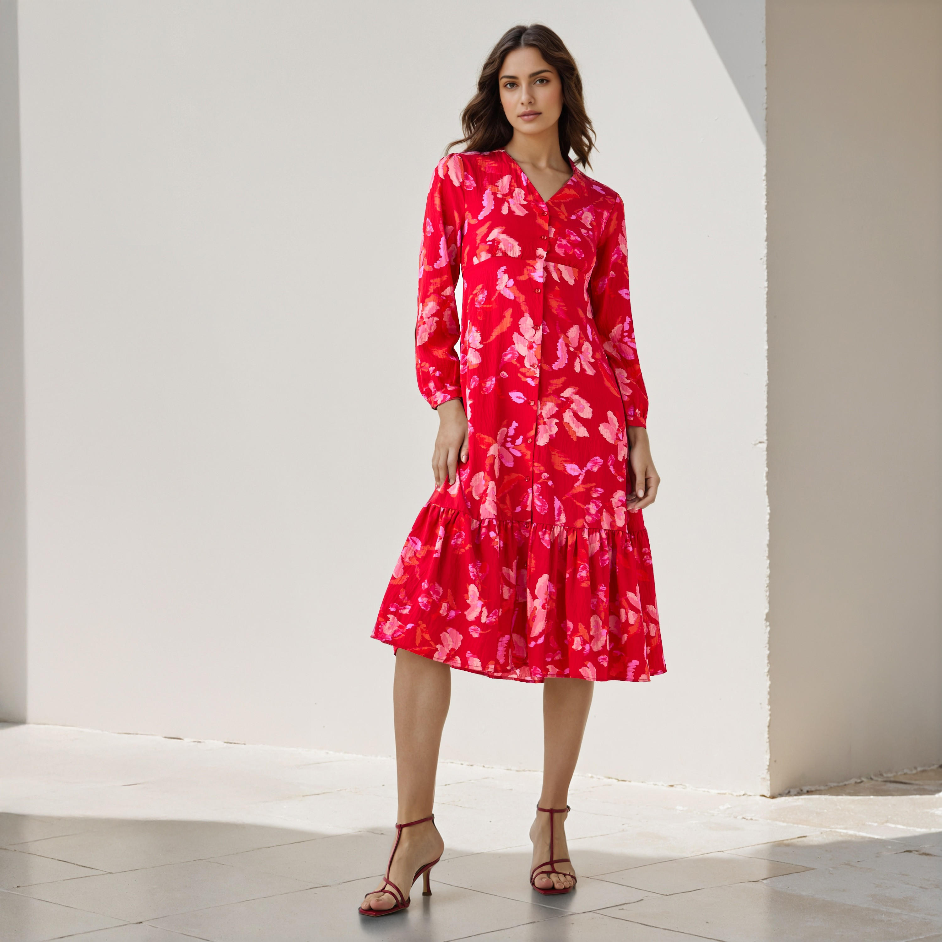 Floral Print A-line Women Dress with Pockets-PROMO_SP_SA_BUNDLE_2FOR159_180925-image-2