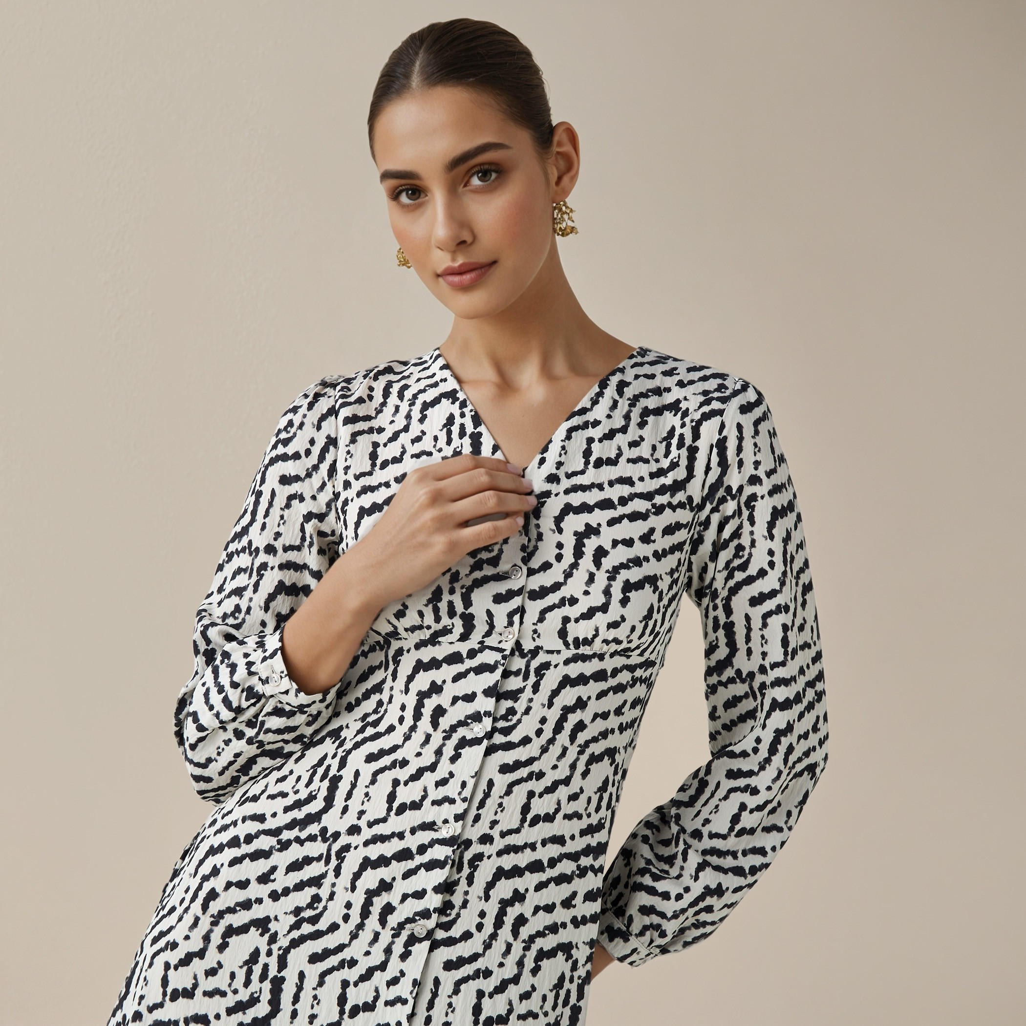 Abstract Print A-line Women Dress with Pockets-PROMO_SP_AE_2FOR149_110625-image-4